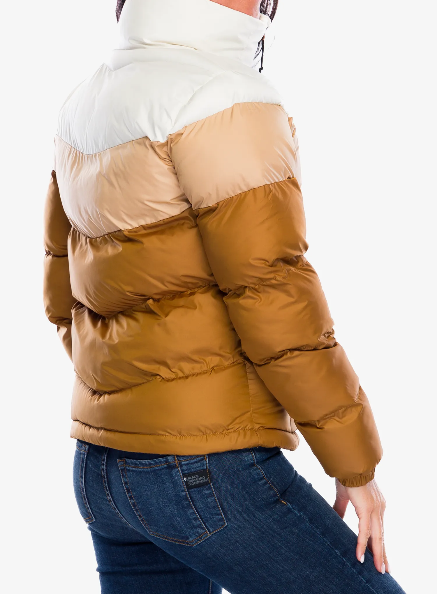 Jakna s postavom ženska Columbia Puffect II Colorblock Jacket - camel brown/canoe/chalk