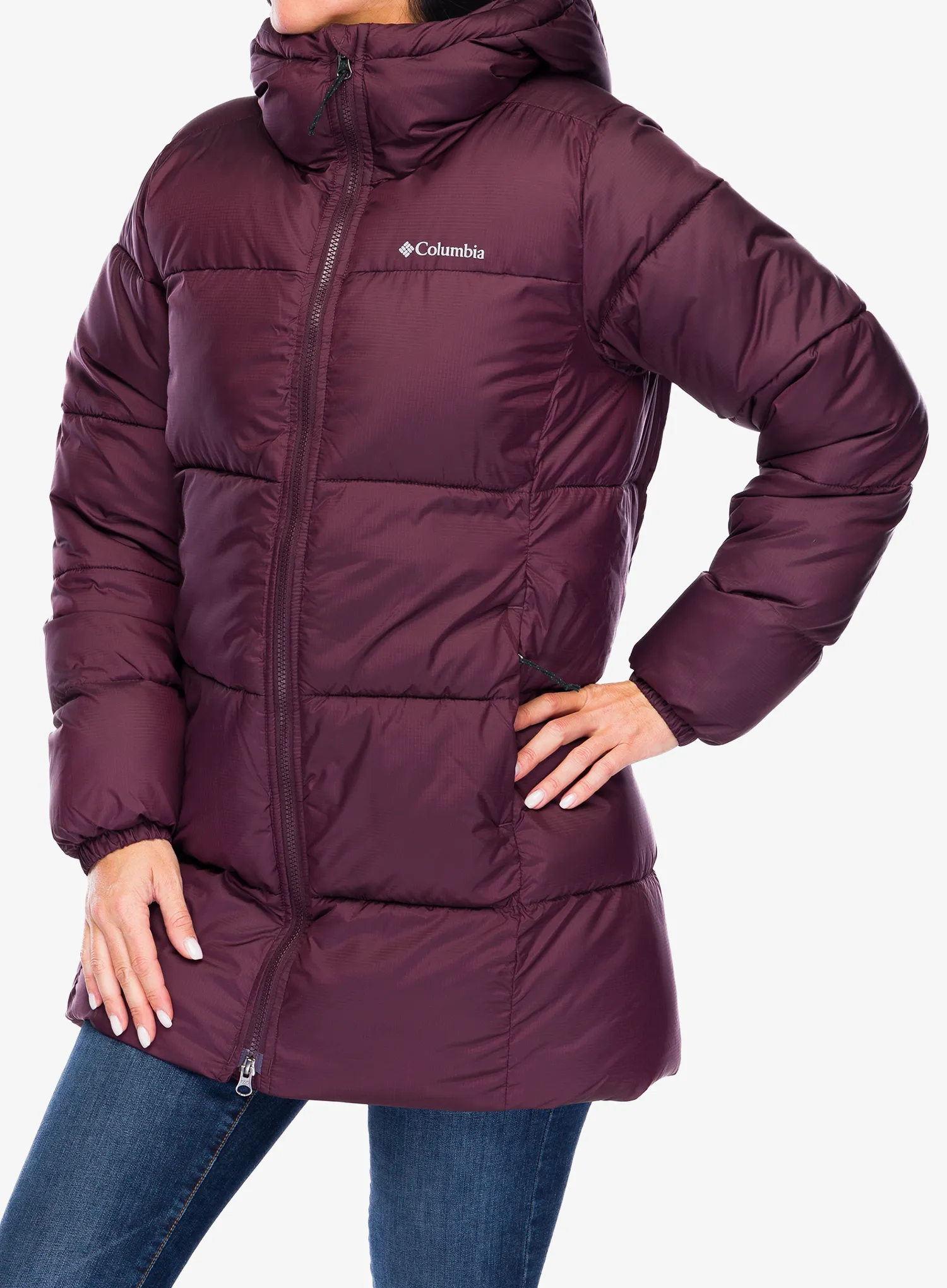 Ženski kaput Columbia Puffect II Mid Hooded Jacket - moonvista