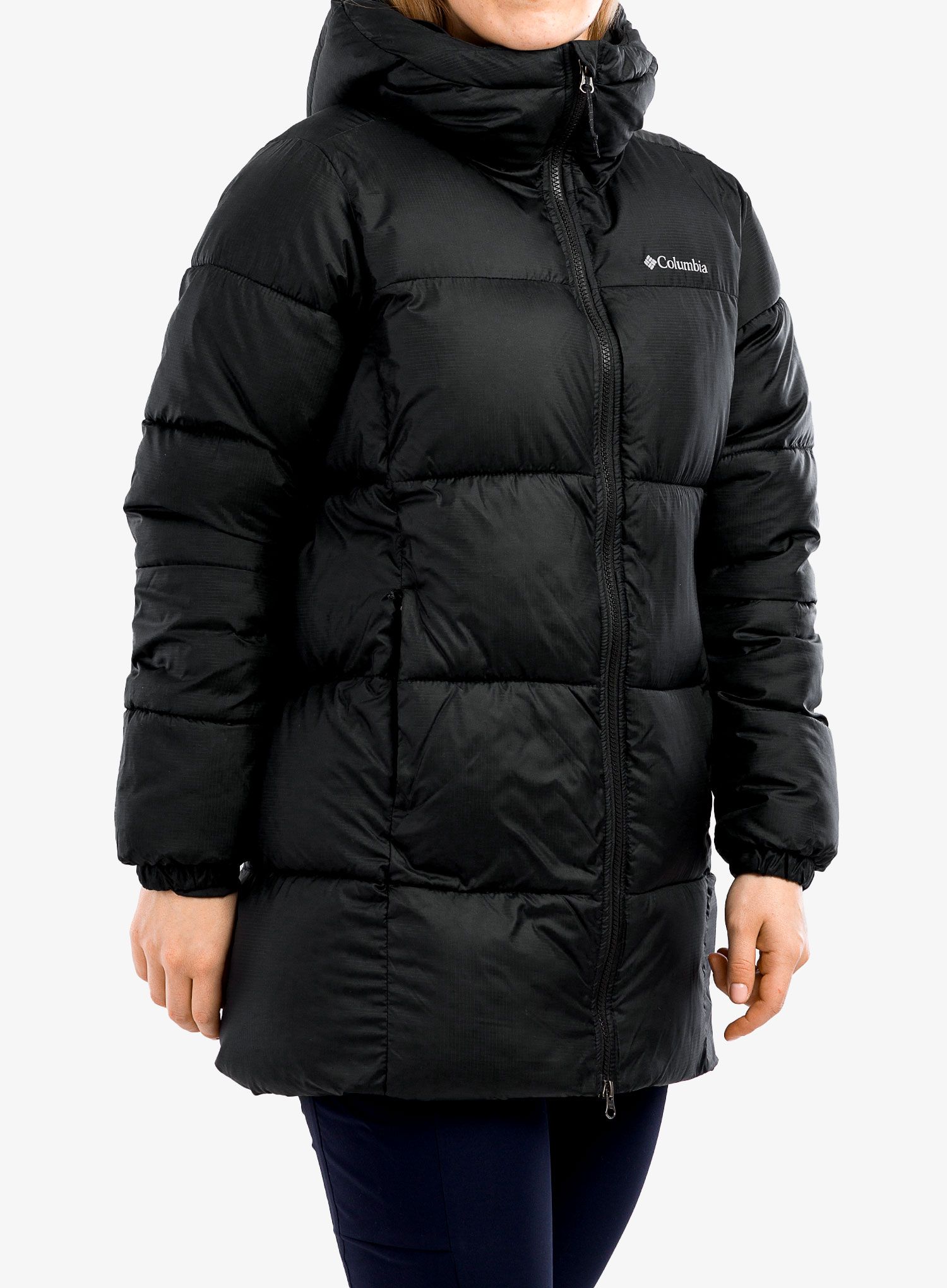 Ženski kaput Columbia Puffect Mid Hooded Jacket - black