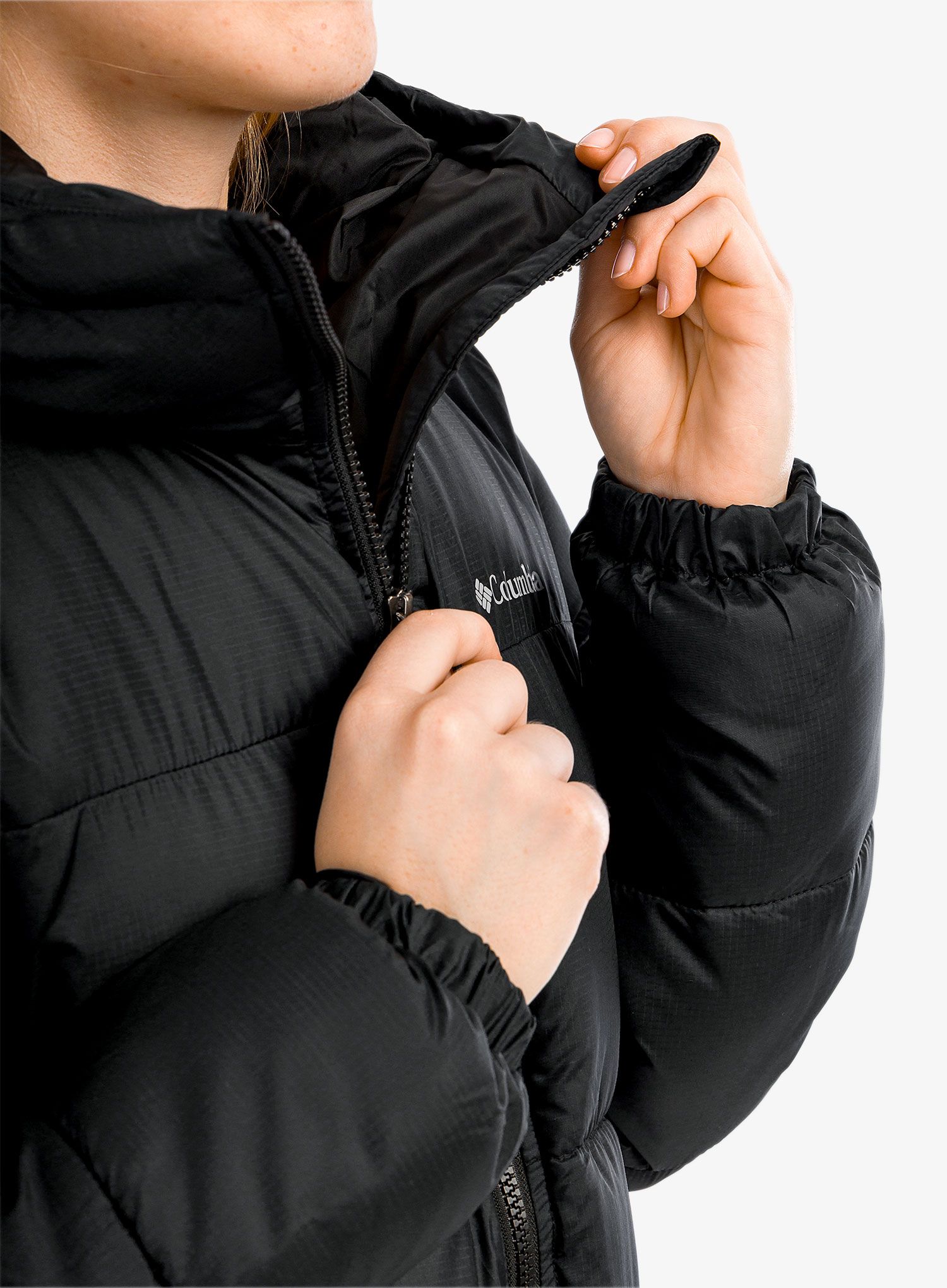Ženski kaput Columbia Puffect Mid Hooded Jacket - black