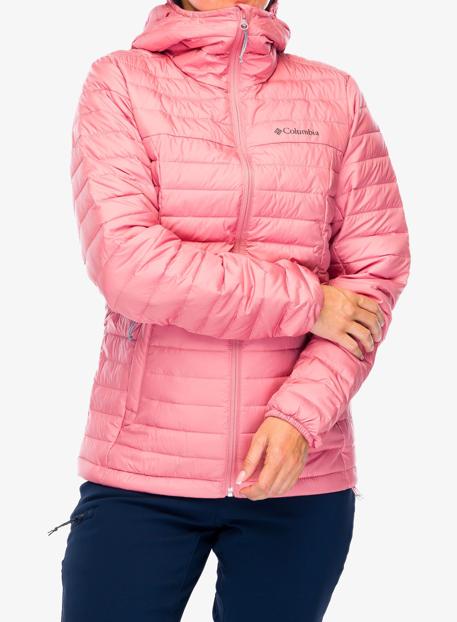 Jakna s postavom ženska Columbia Silver Falls II Hooded Jacket - pink agave