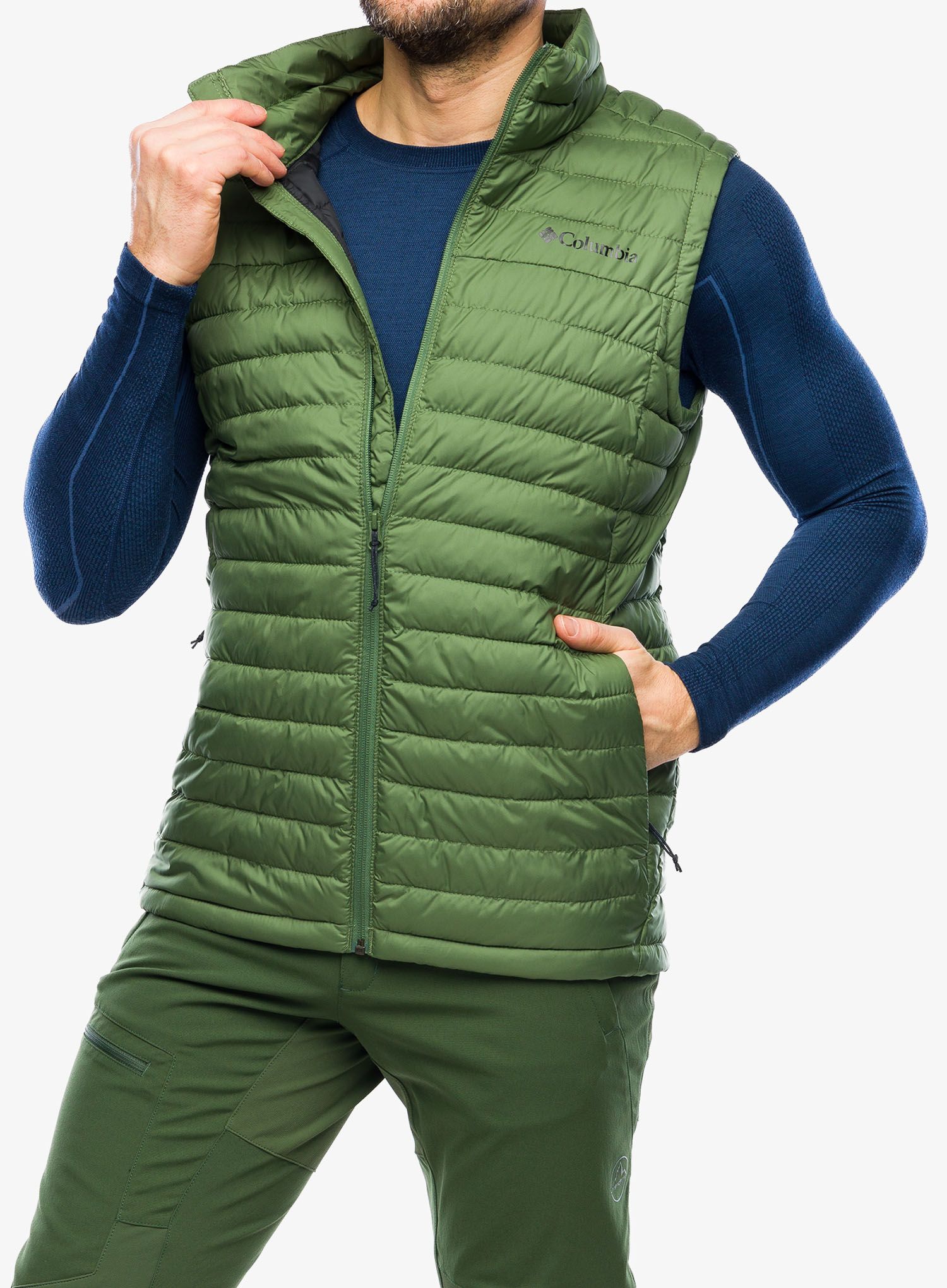 Prsluk s postavom Columbia Silver Falls Vest - canteen