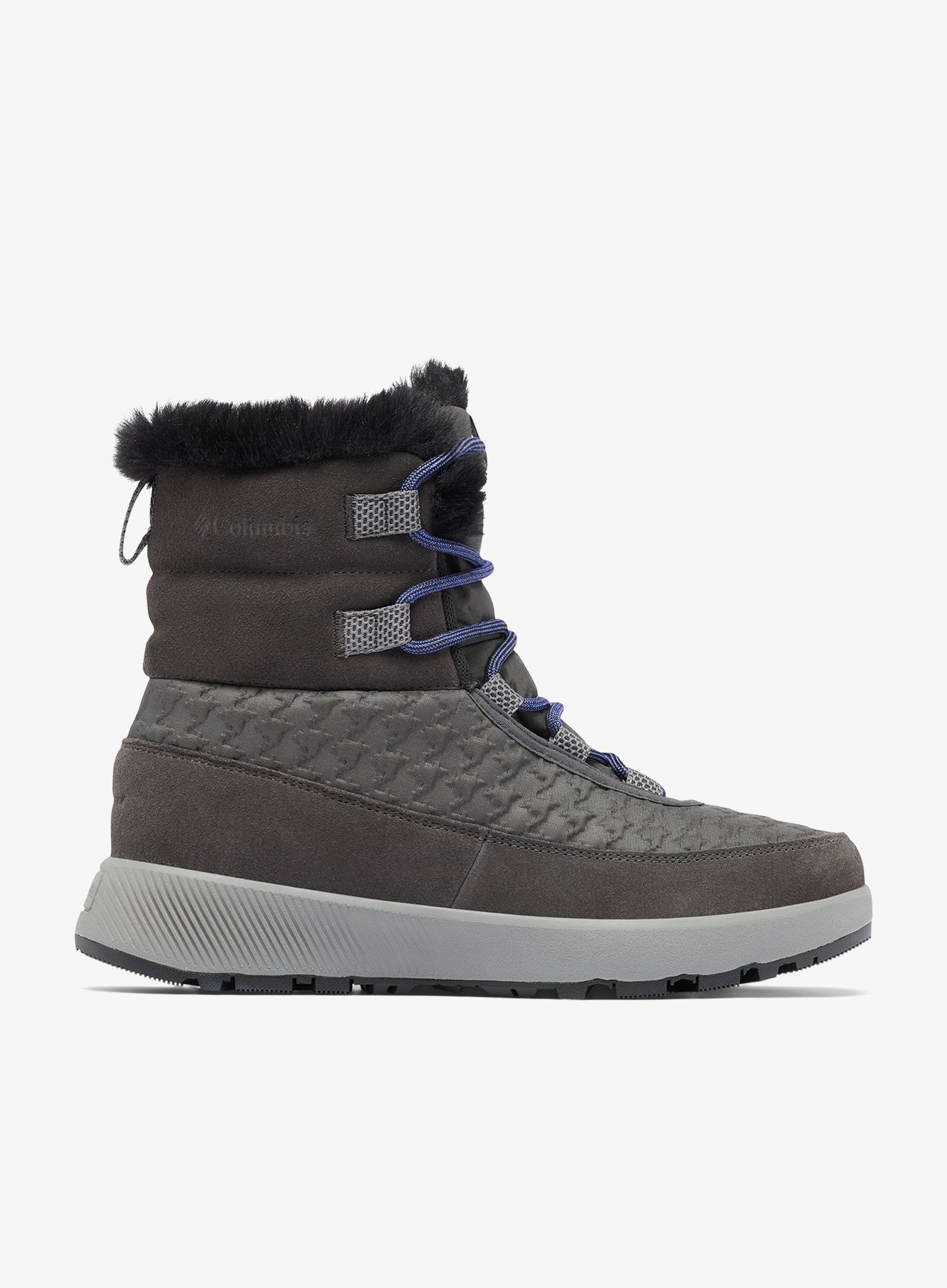 Ženske zimske cipele Columbia Slopeside Peak Luxe - shark/clematis blue