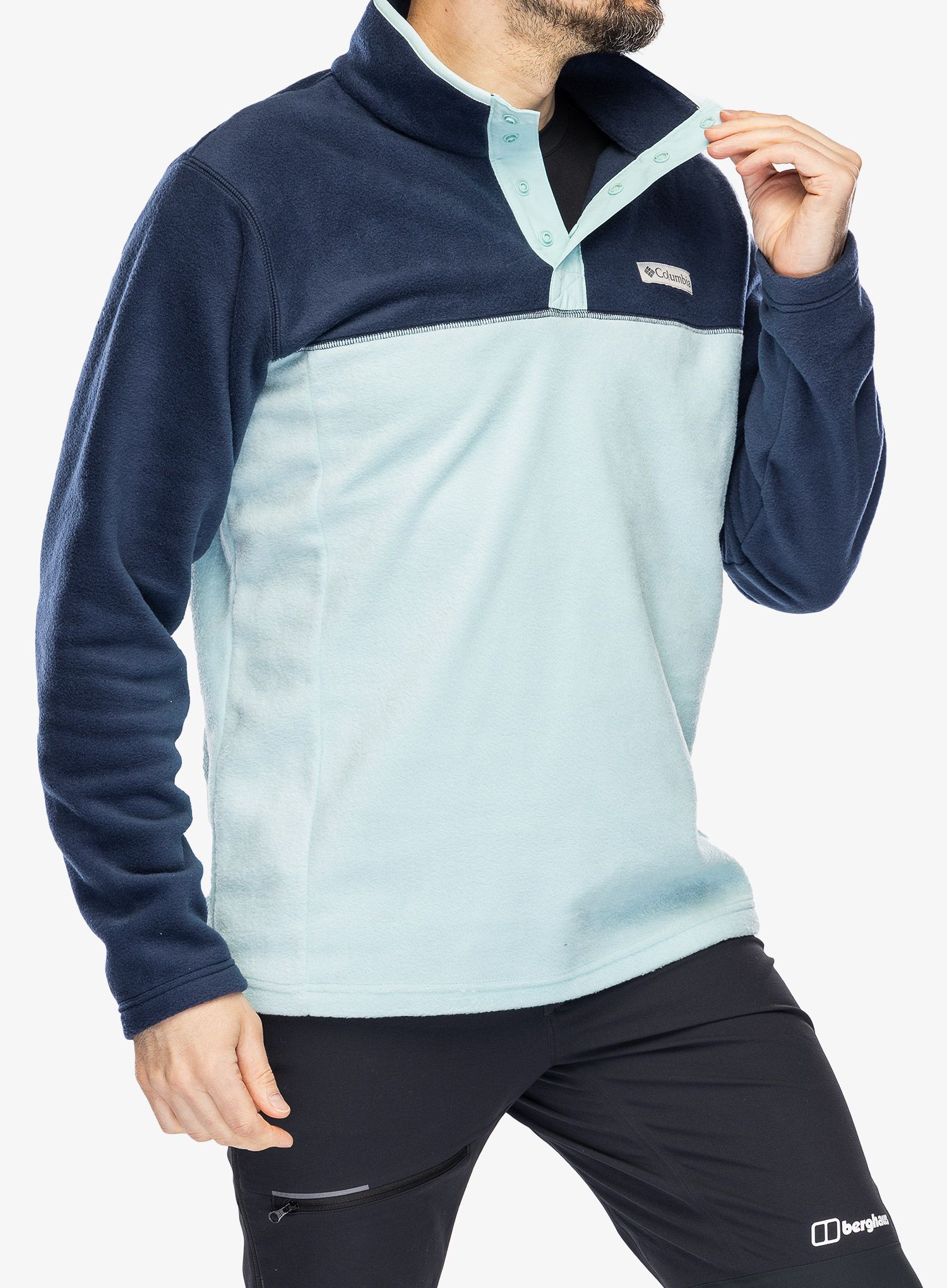Dukserica Columbia Steens Mountain Half Snap - spray/collegiate navy/spray