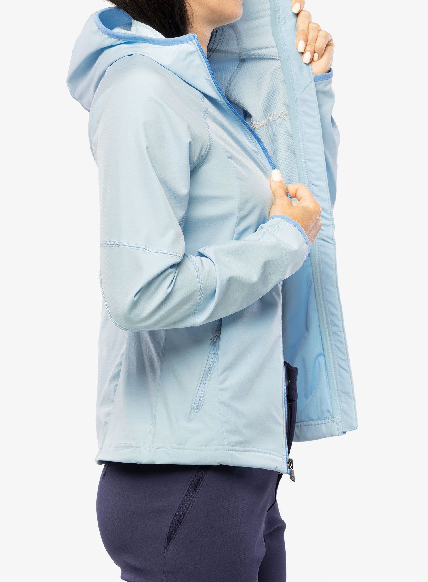 Ženska softshell jakna Columbia Sweet As II Hoodie - spring blue