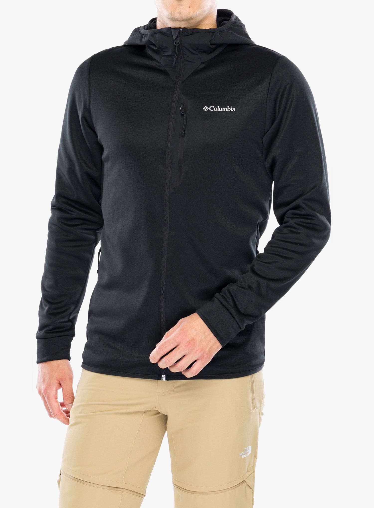 Majica s kapuljačom Columbia Tech Fleece Full Zip Hoodie - black