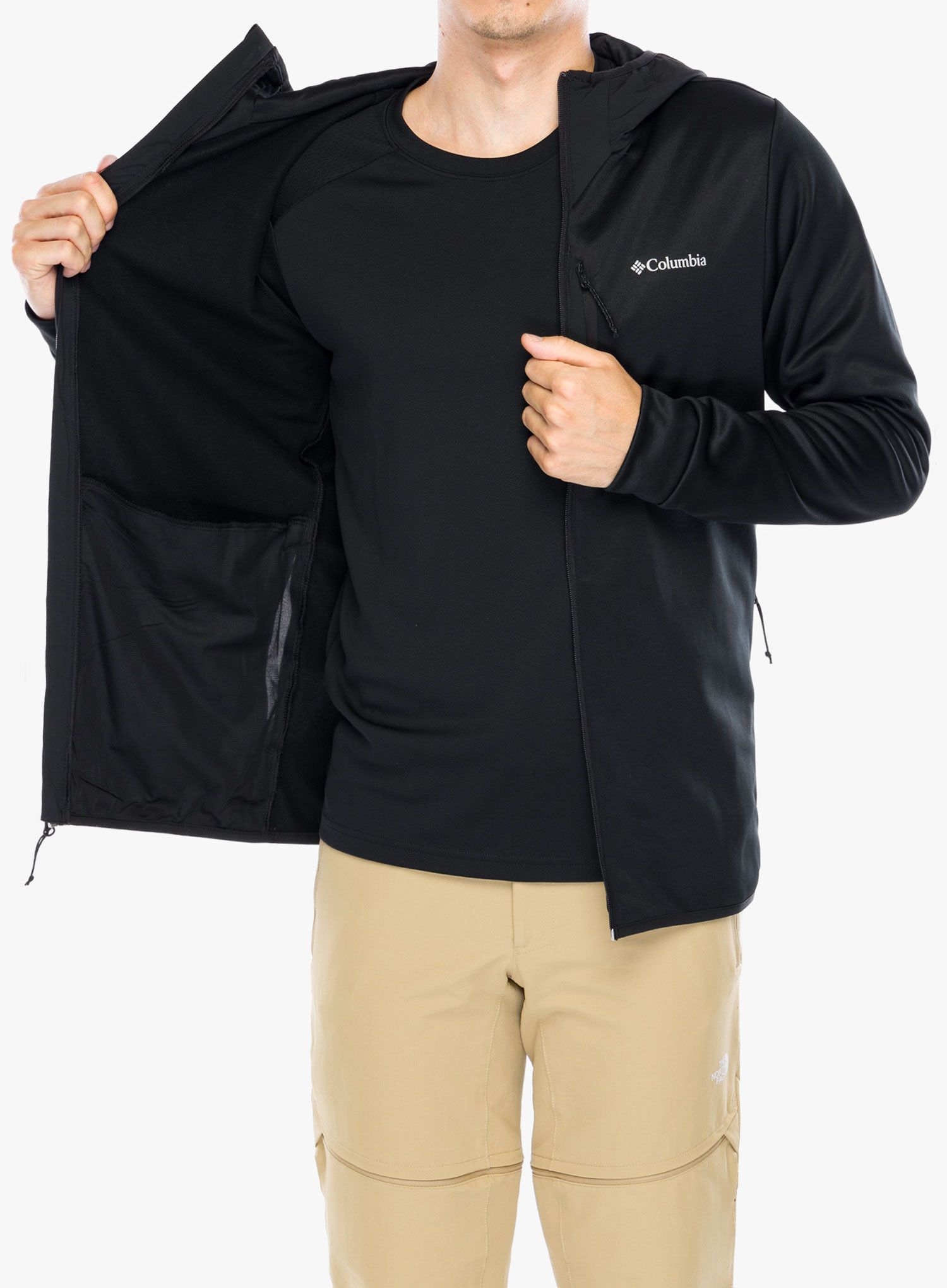 Majica s kapuljačom Columbia Tech Fleece Full Zip Hoodie - black