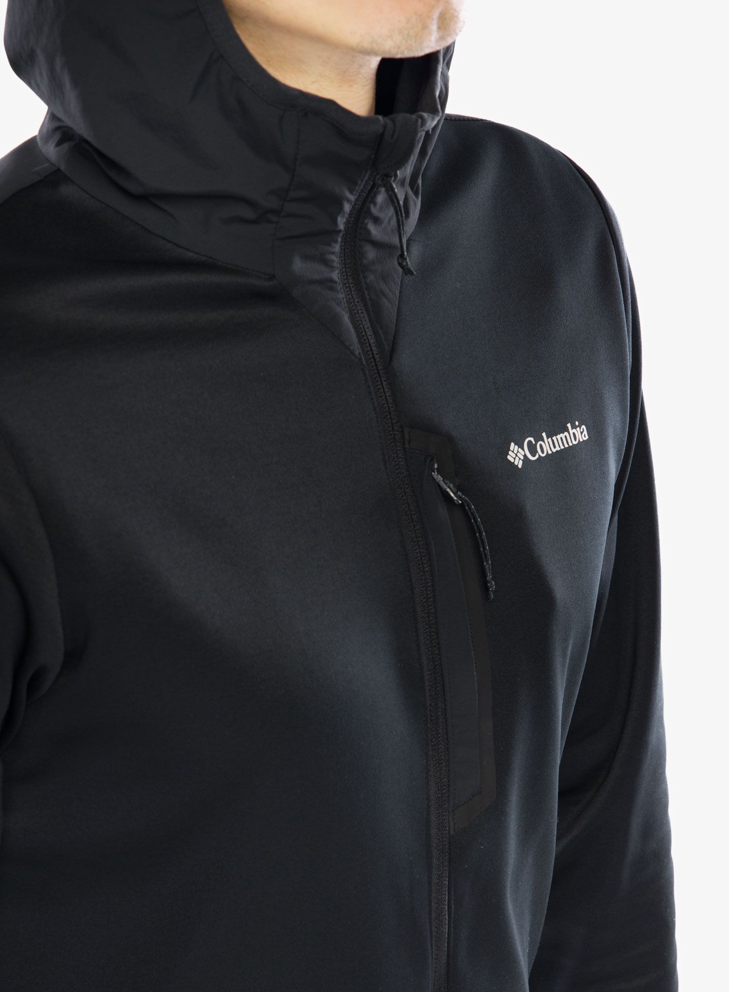 Majica s kapuljačom Columbia Tech Fleece Full Zip Hoodie - black
