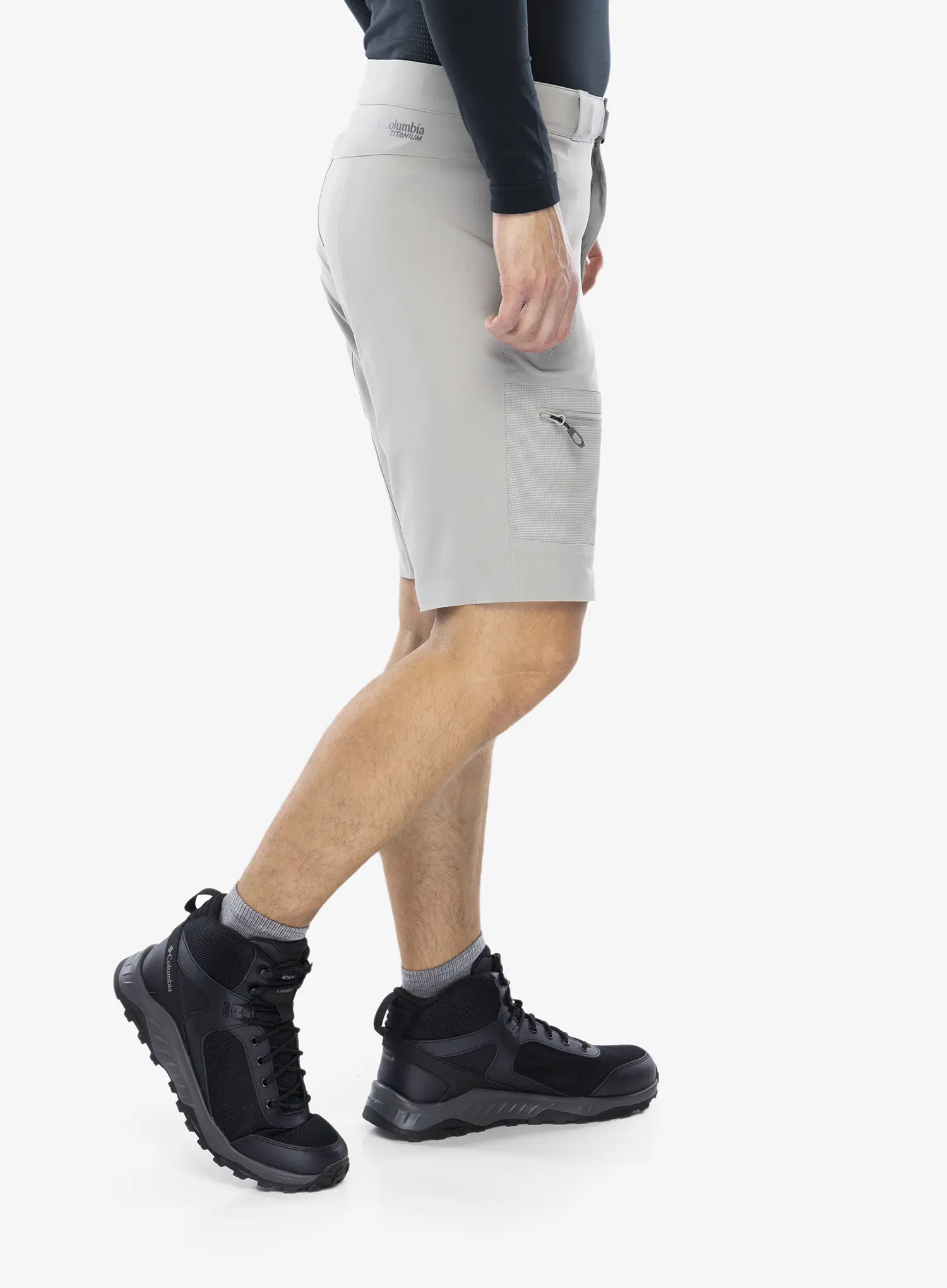 Muške kratke hlače Columbia Titan Pass Short - flint grey