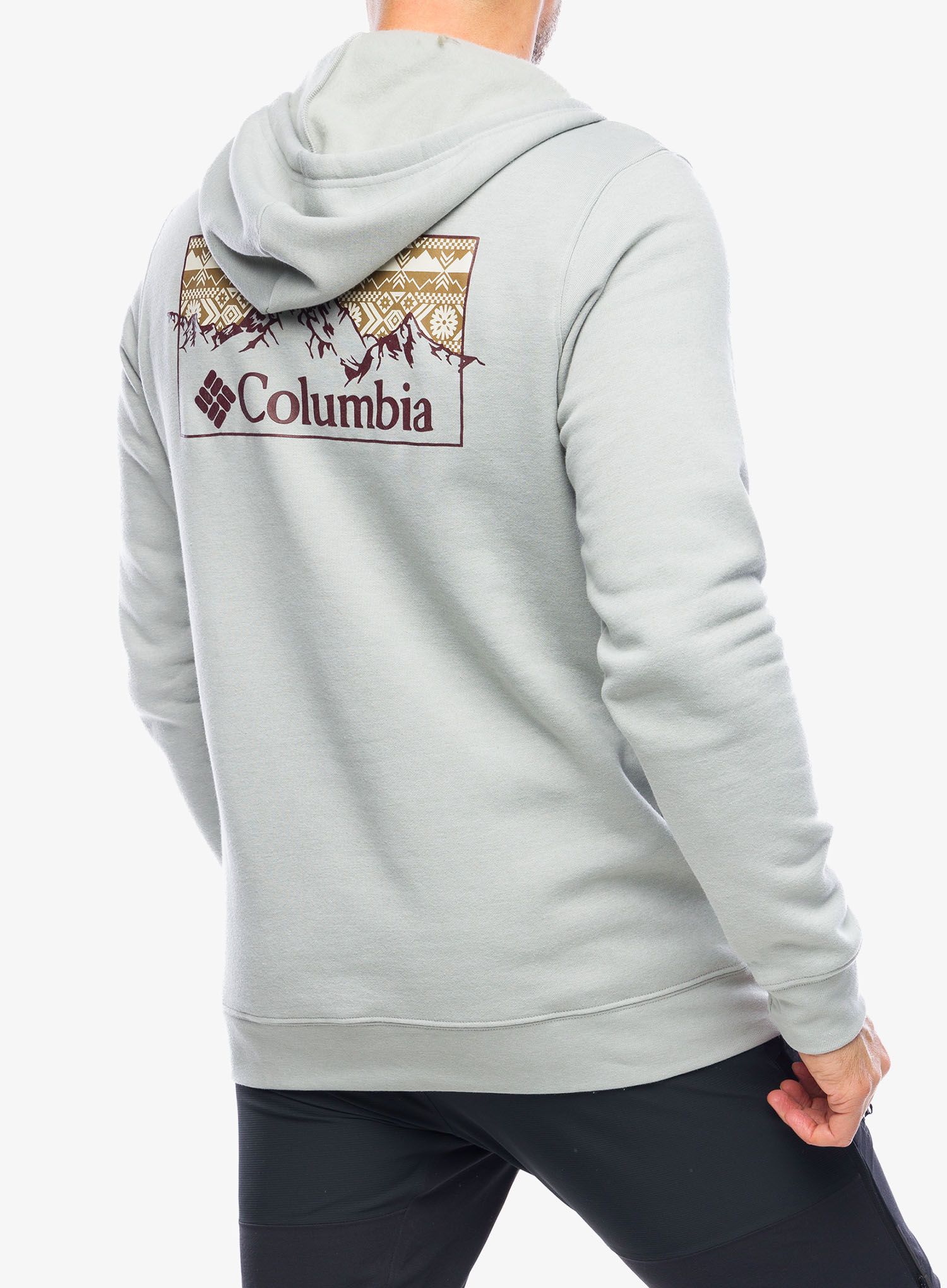 Majica s kapuljačom Columbia Trek Graphic Hoodie - grey heather/checkered range