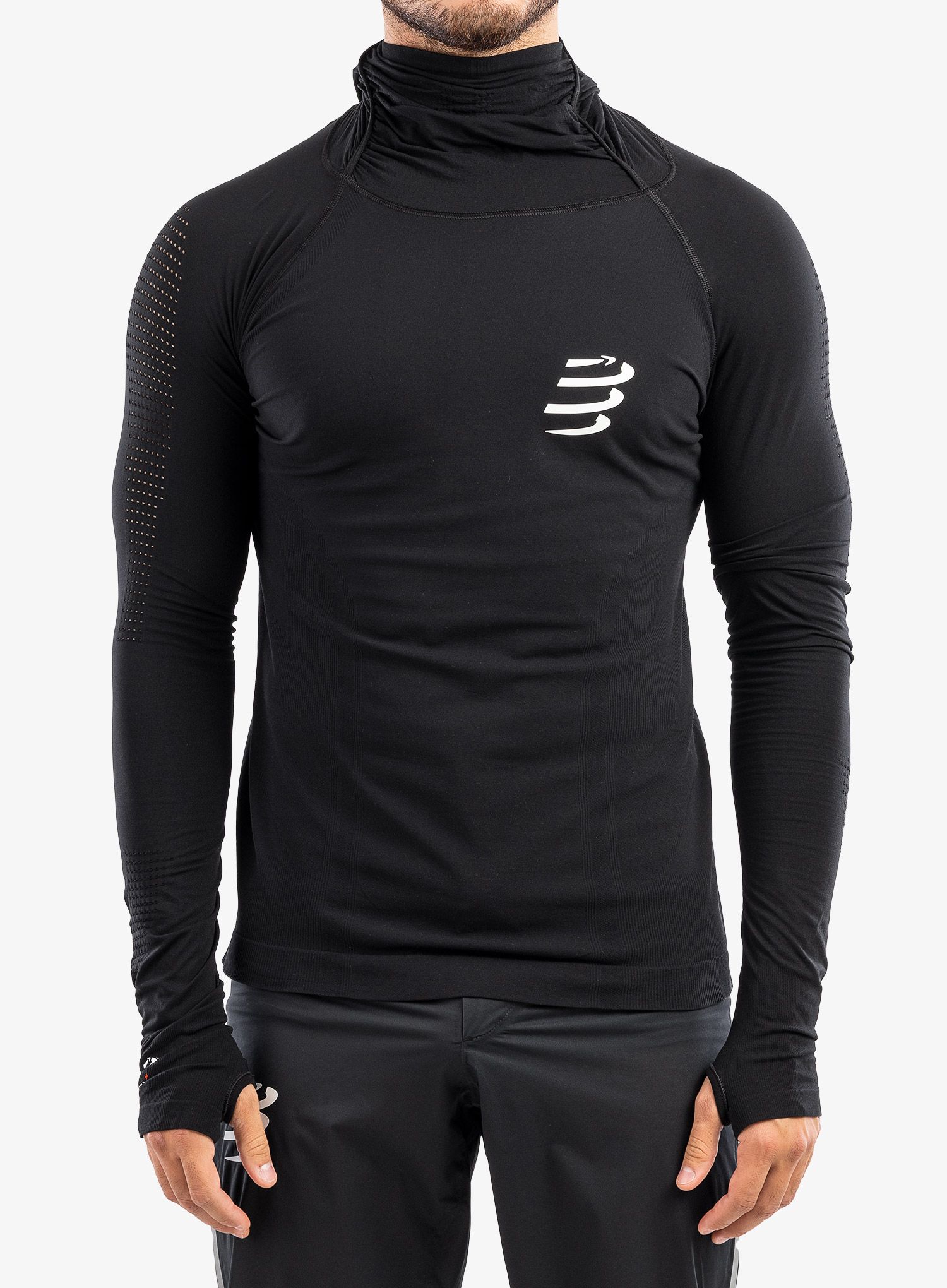 Dukserica Compressport 3D Thermo UltraLight Racing Hoodie - black