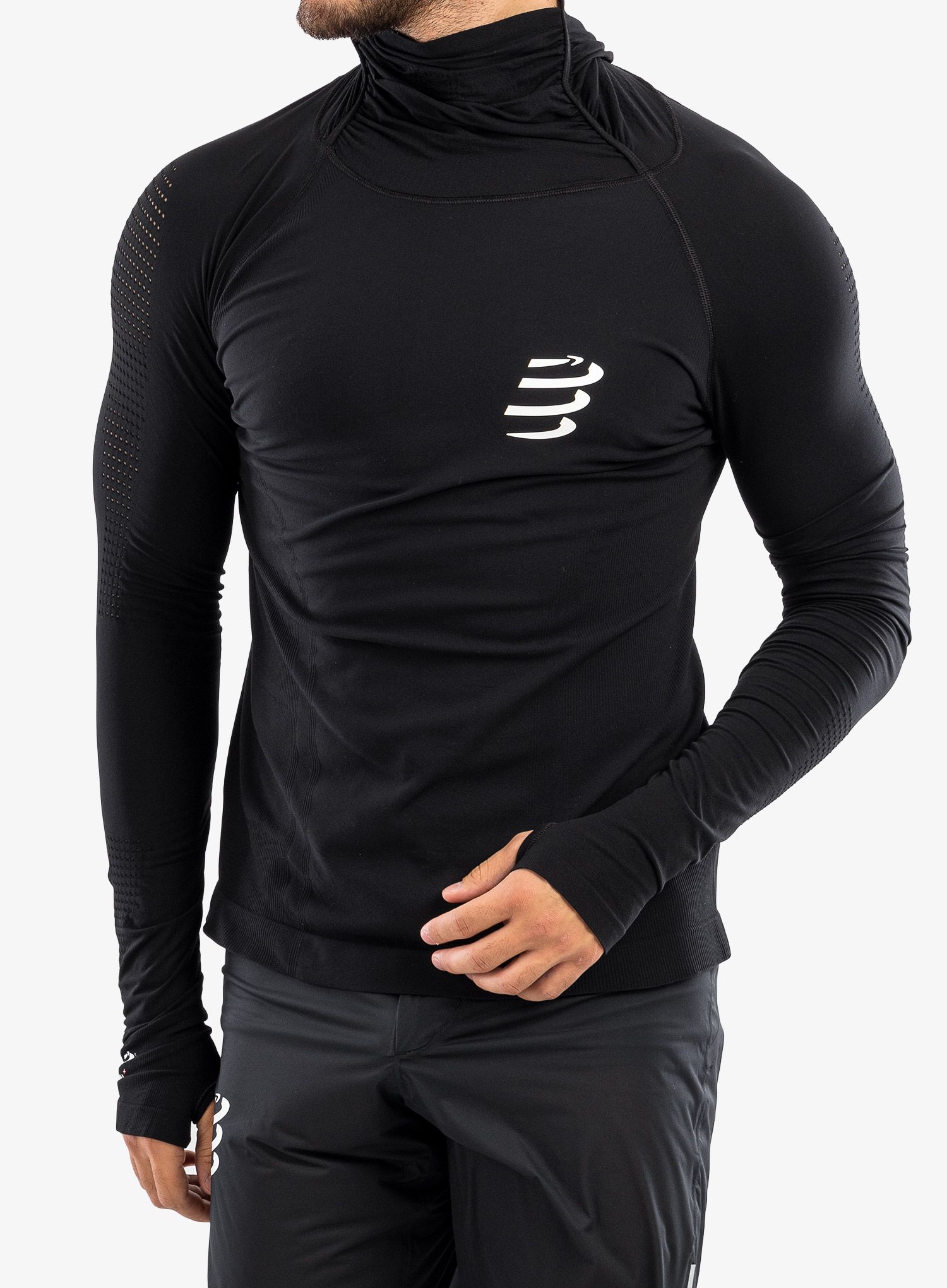 Dukserica Compressport 3D Thermo UltraLight Racing Hoodie - black