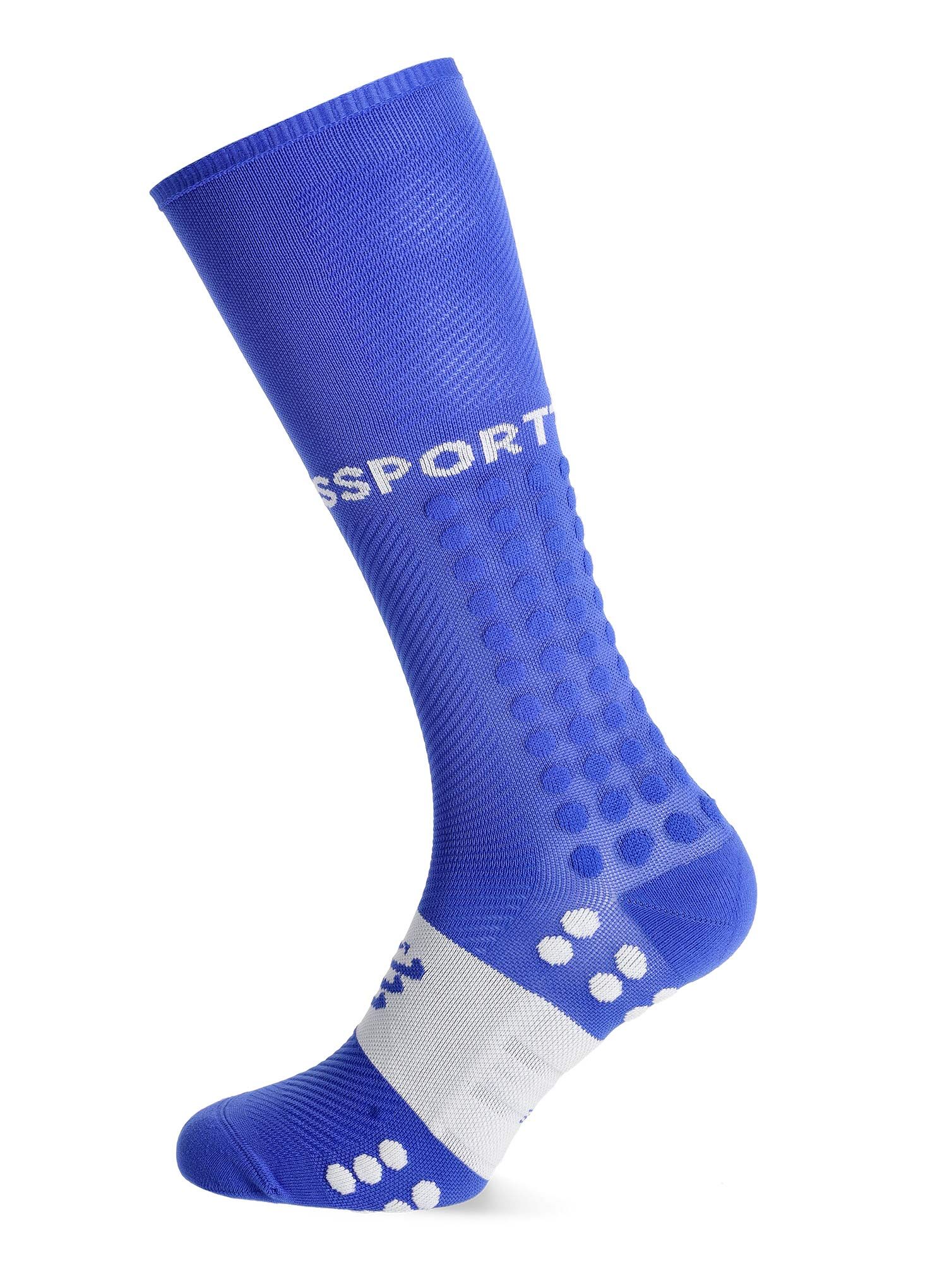 Čarape za trčanje Compressport Compression Full Socks Run - dazz blue/sugar
