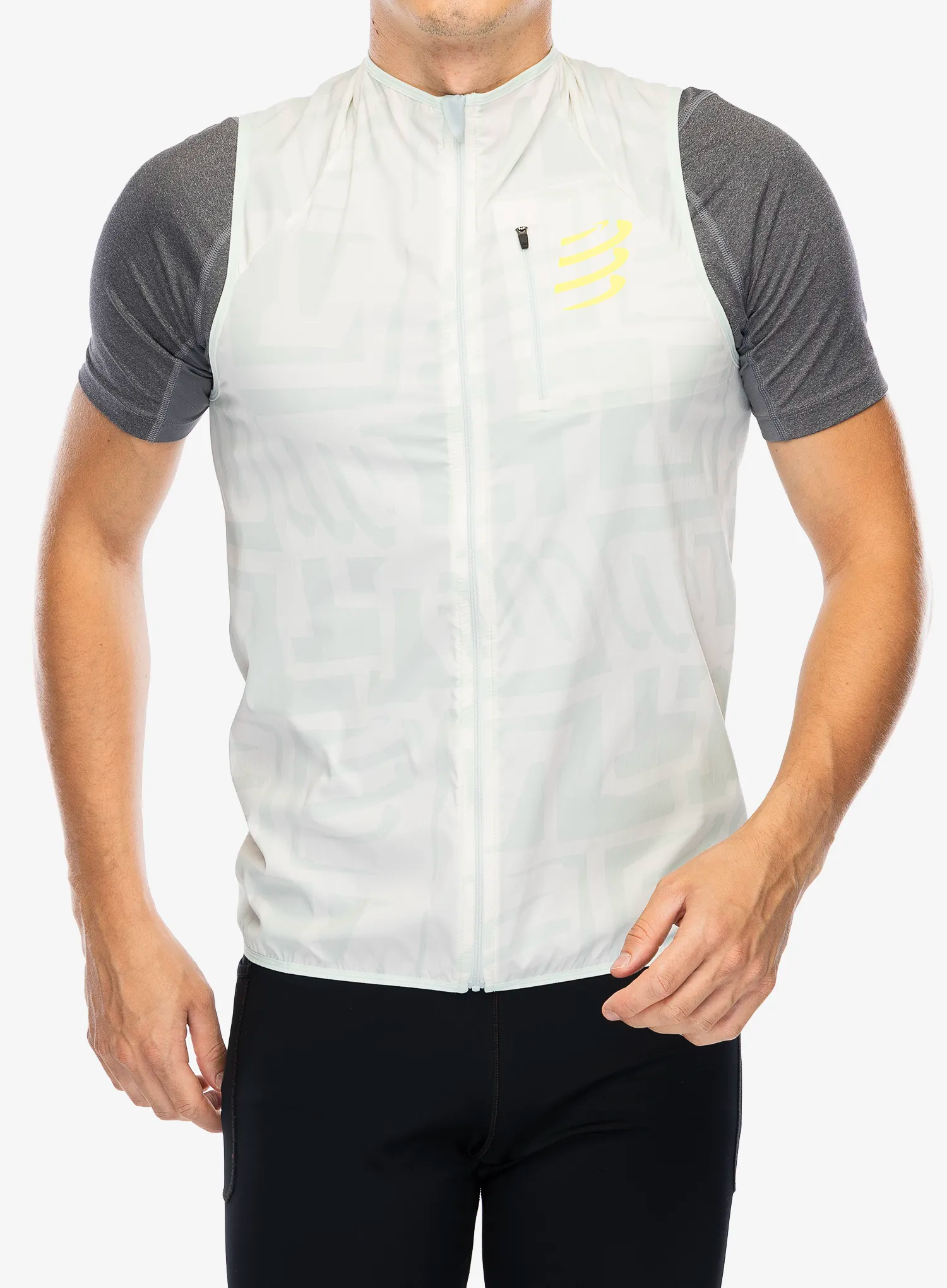Prsluk Compressport Hurricane Windproof Vest M - sugar/ice print
