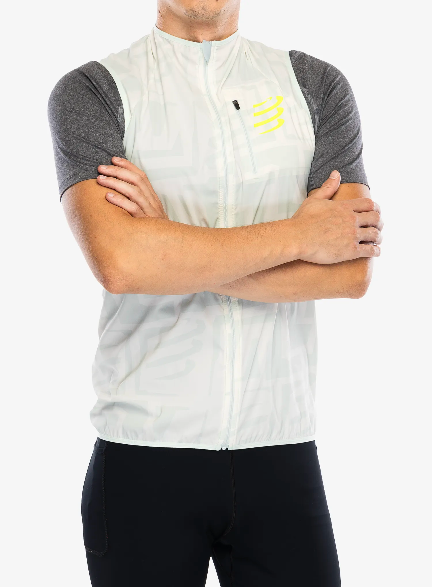 Prsluk Compressport Hurricane Windproof Vest M - sugar/ice print