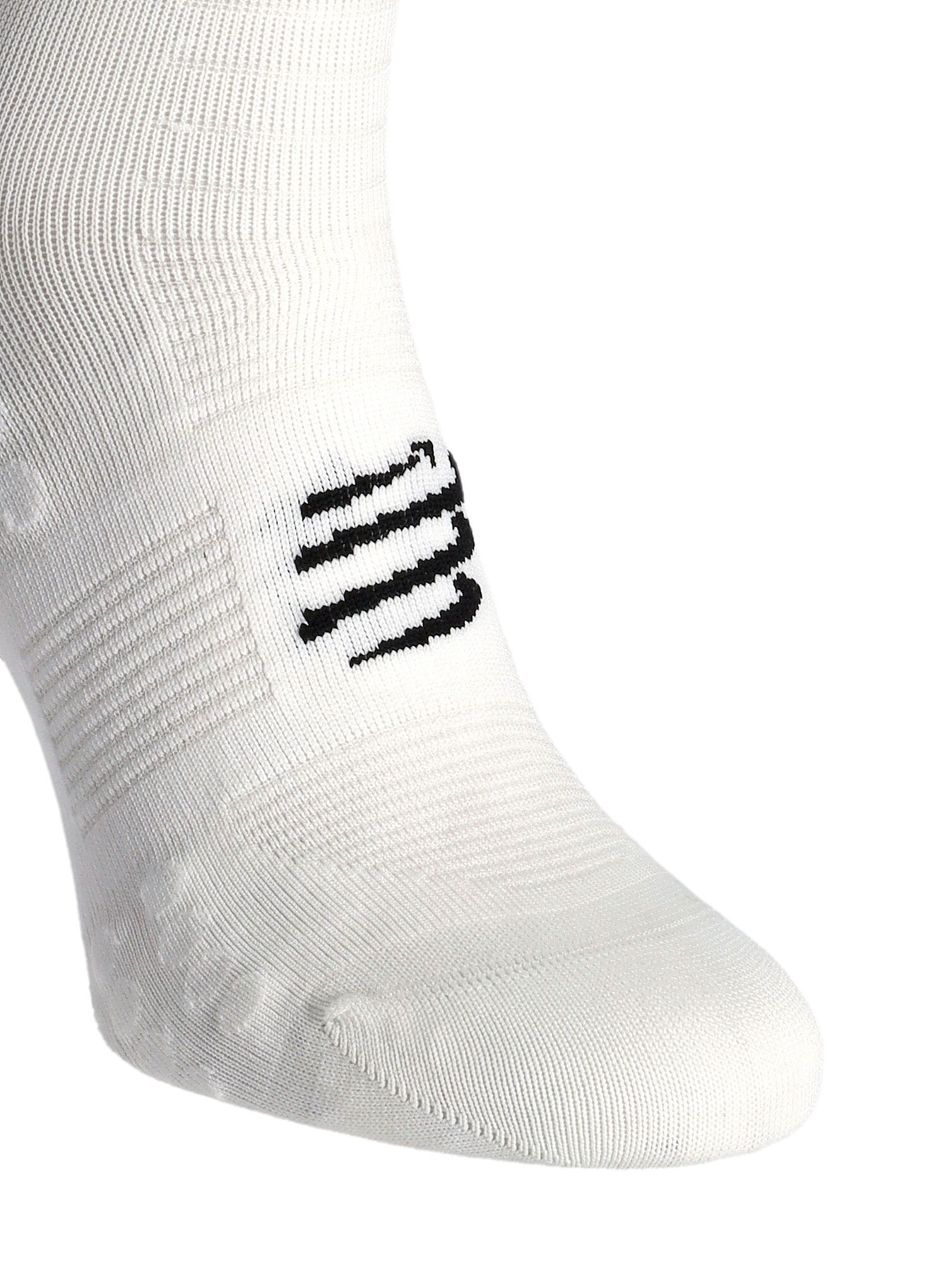 Čarape za trčanje Compressport Mid Compression Socks V2.0 - white/yellow/neo pink