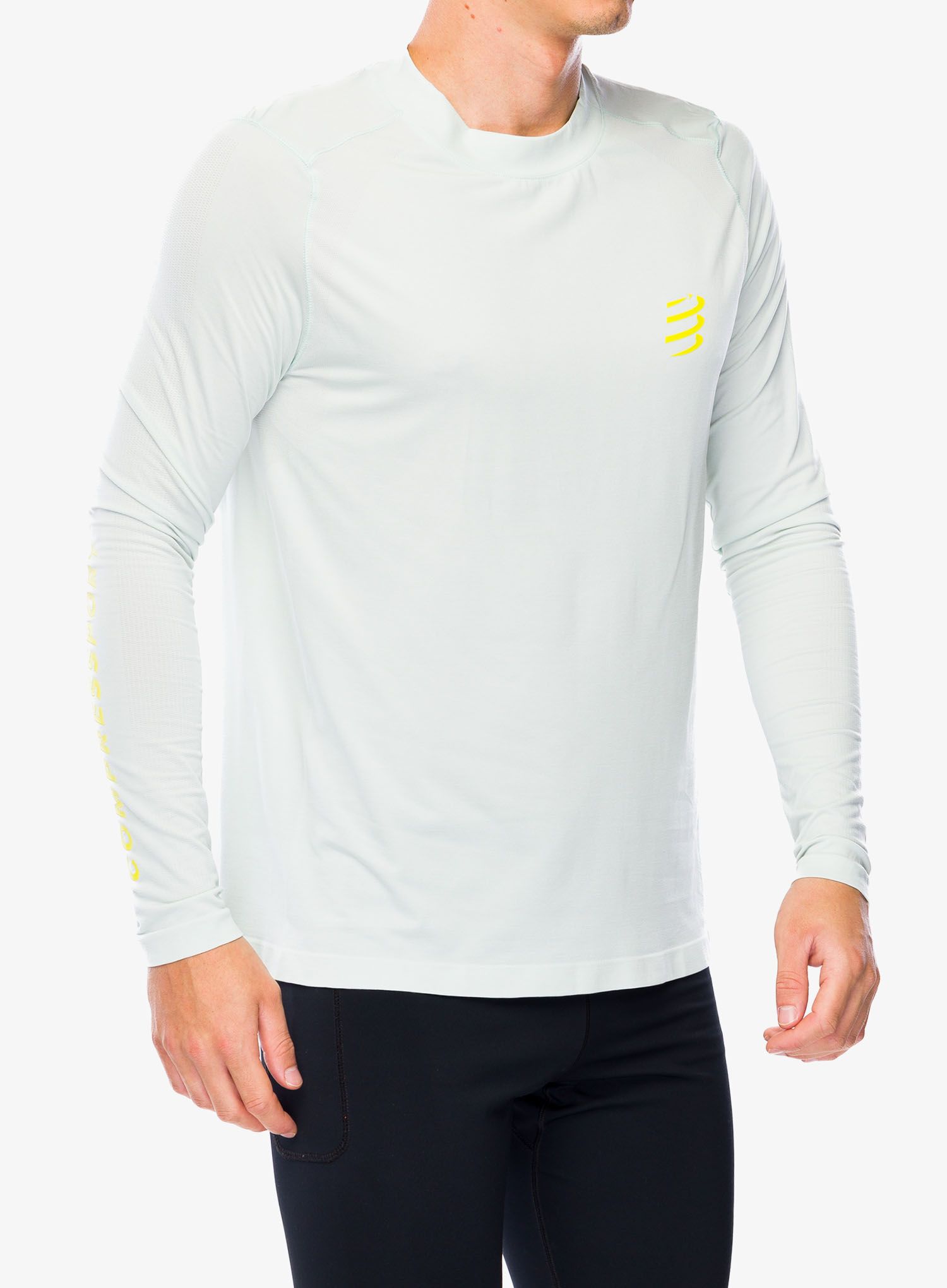 Dukserica za trčanje Compressport Performance LS Tshirt - ice flow