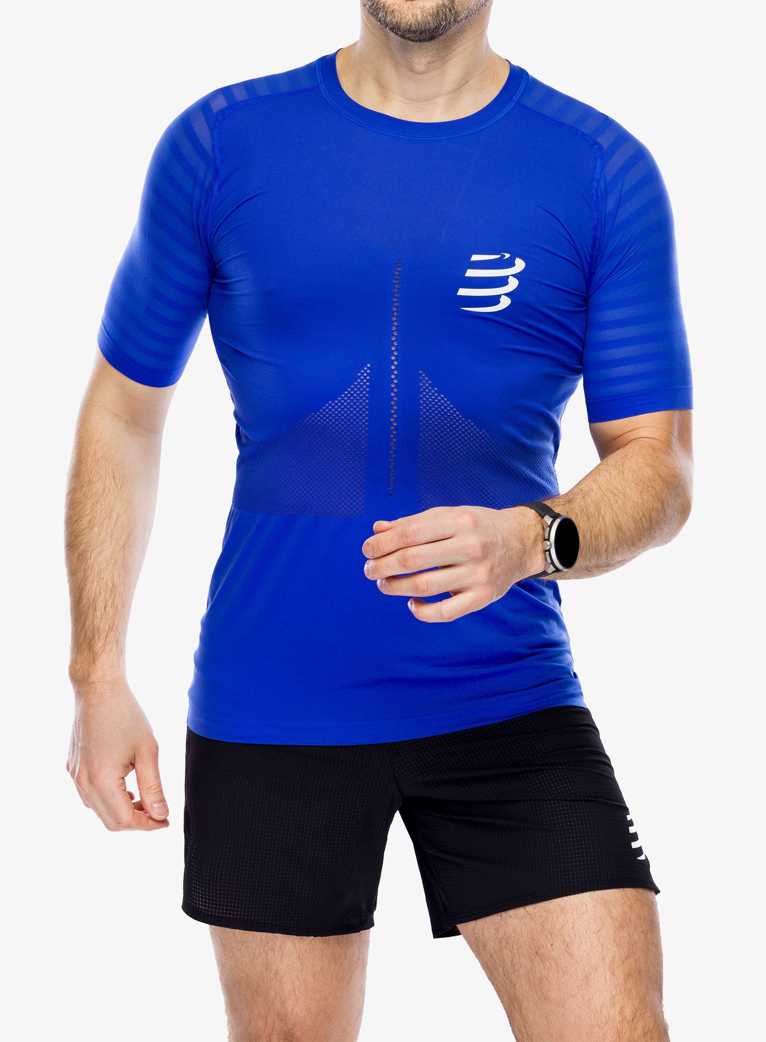 Majica za trčanje Compressport Racing SS T-Shirt - dazz blue