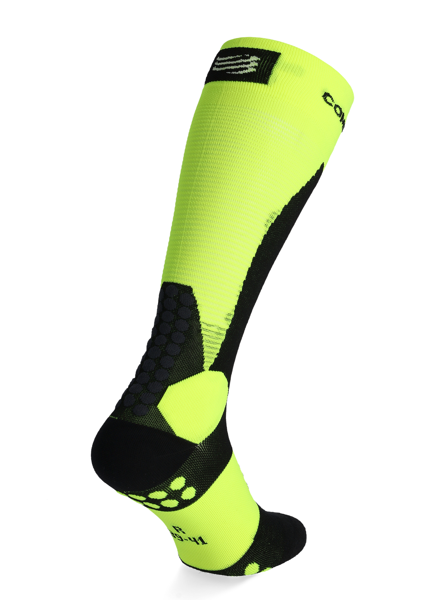 Skijaške čarape Compressport Ski Touring Full Socks - safe yellow/black