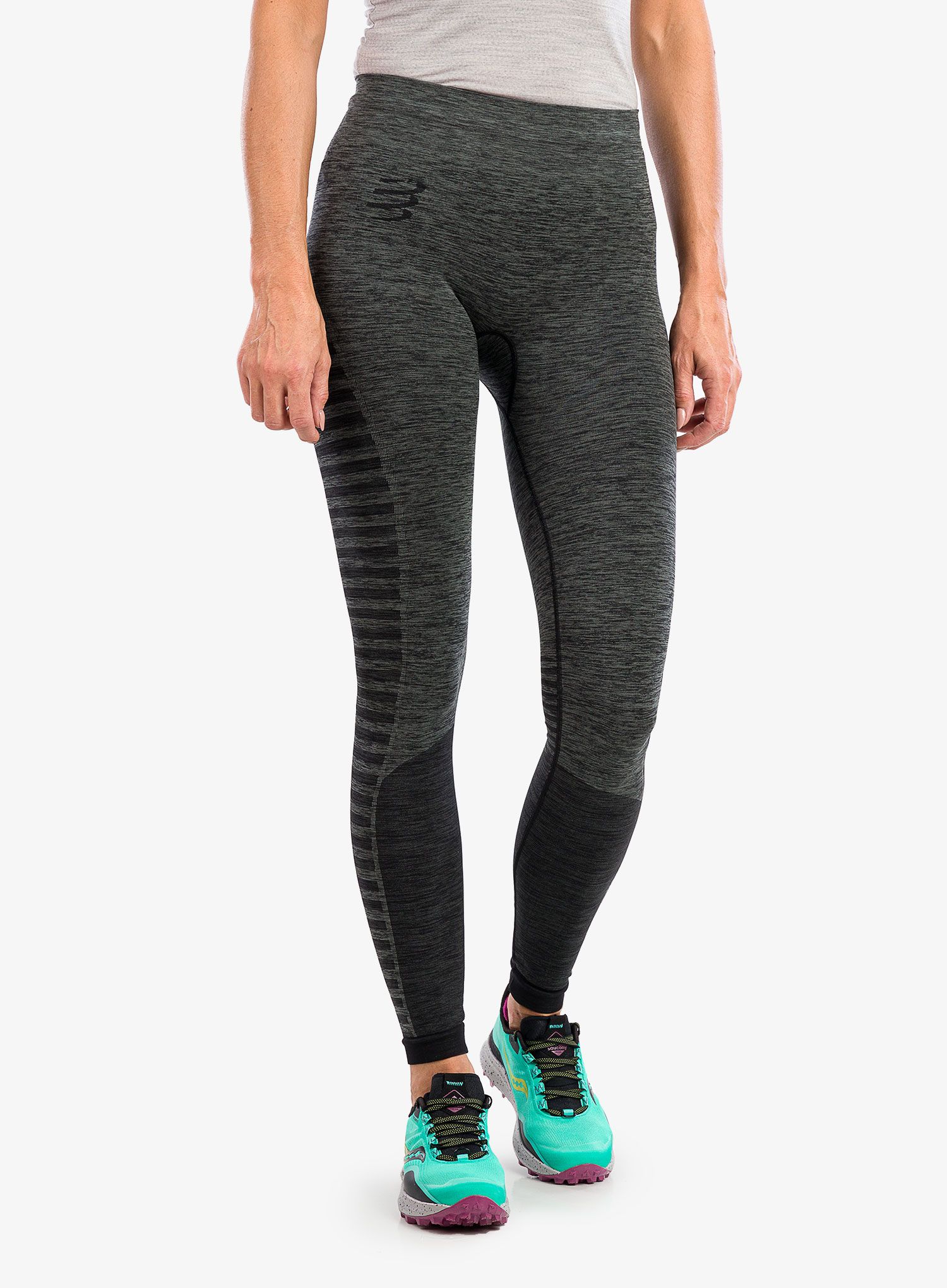 Ženske tajice za trčanje Compressport Winter Run Legging - black