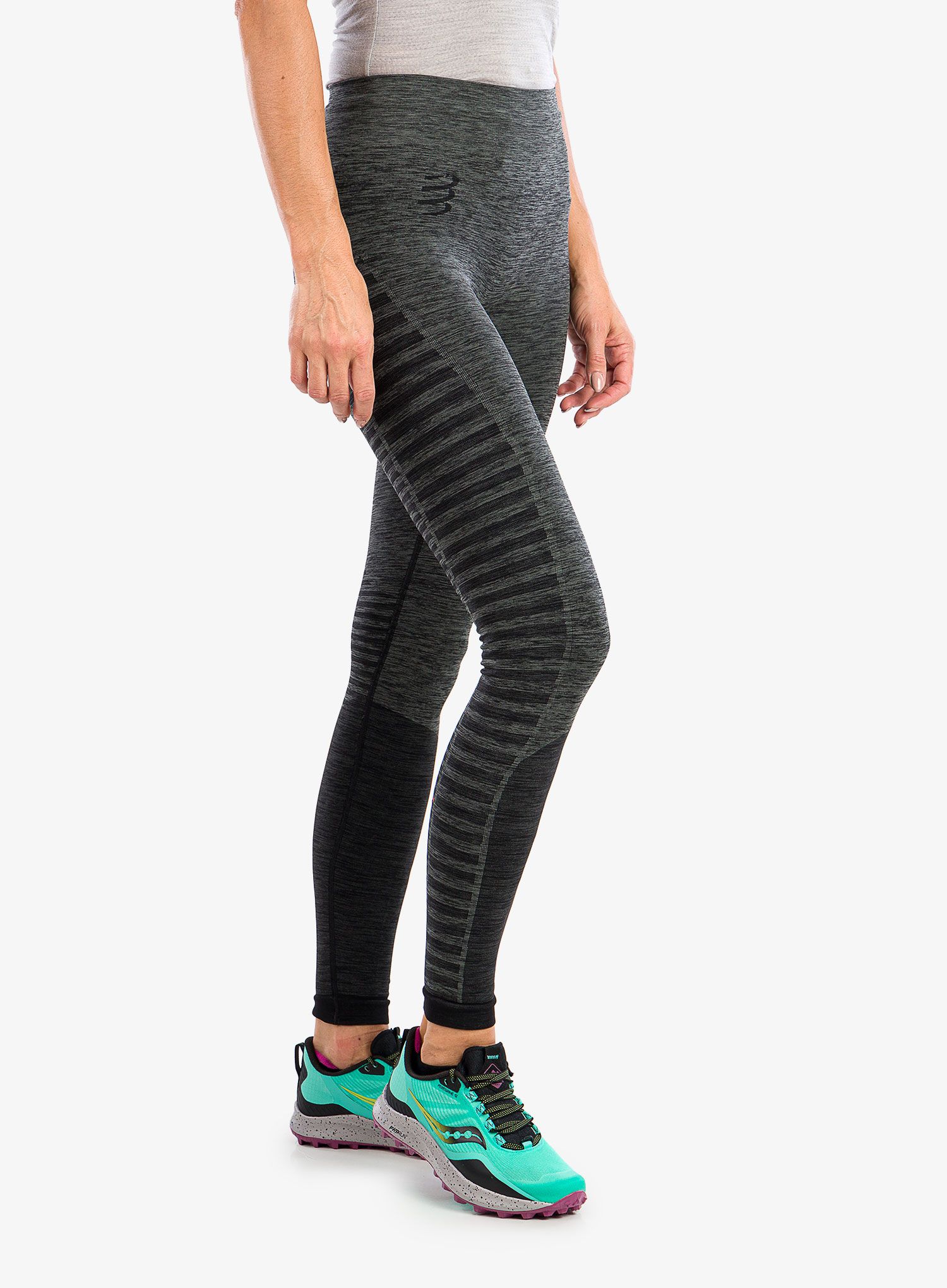 Ženske tajice za trčanje Compressport Winter Run Legging - black