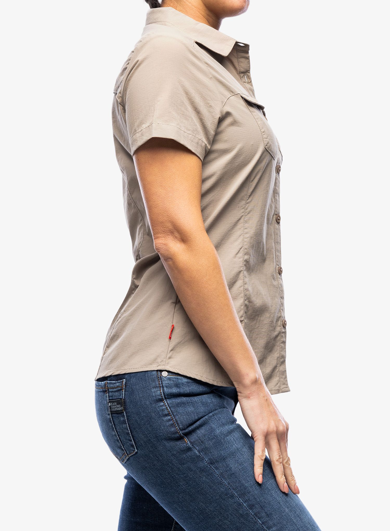 Ženska putna košulja Craghoppers NosiLife Adventure II S/S Shirt - mushroom