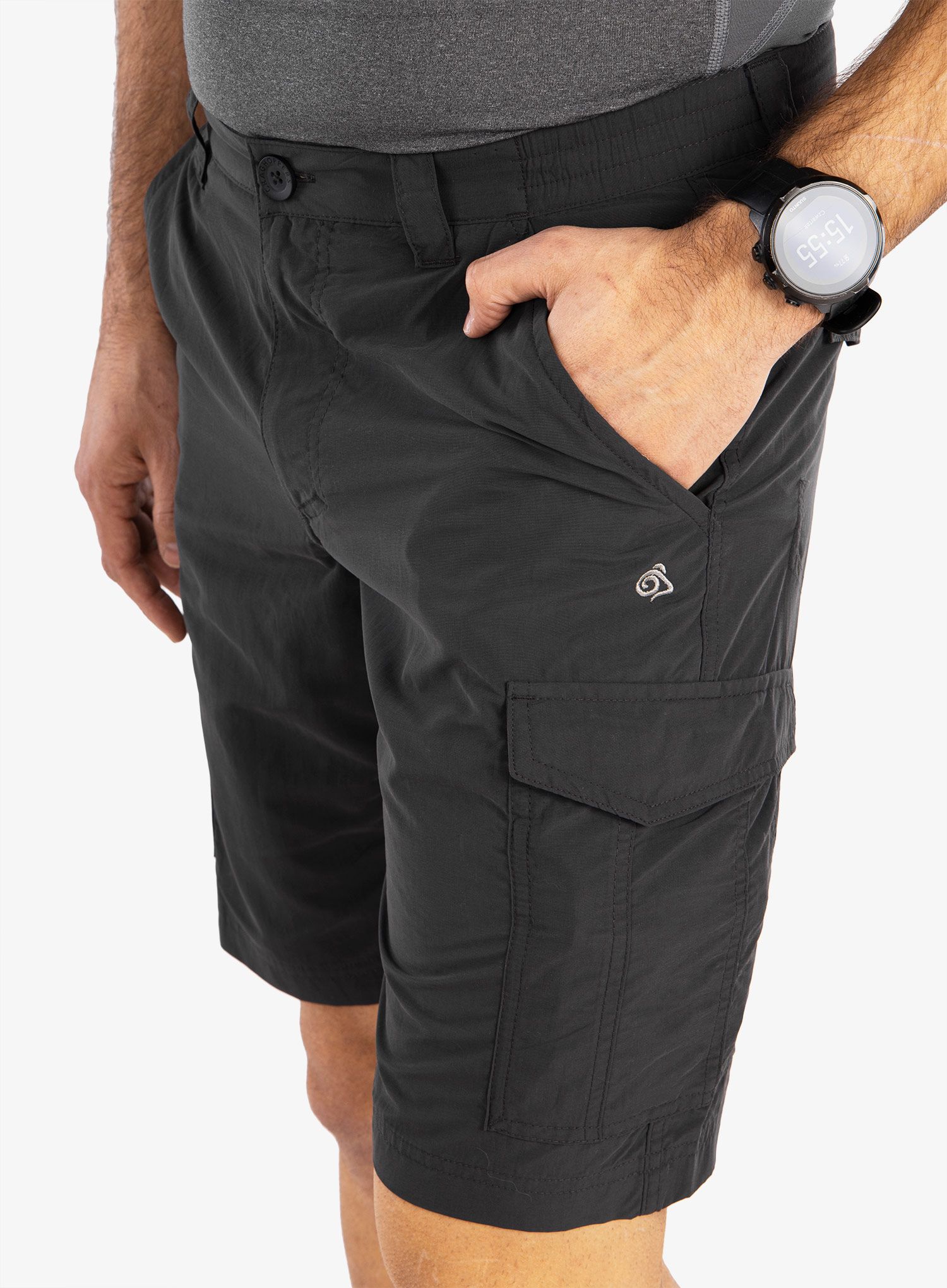 Muške kratke hlače Craghoppers NosiLife Cargo II Shorts - black pepper
