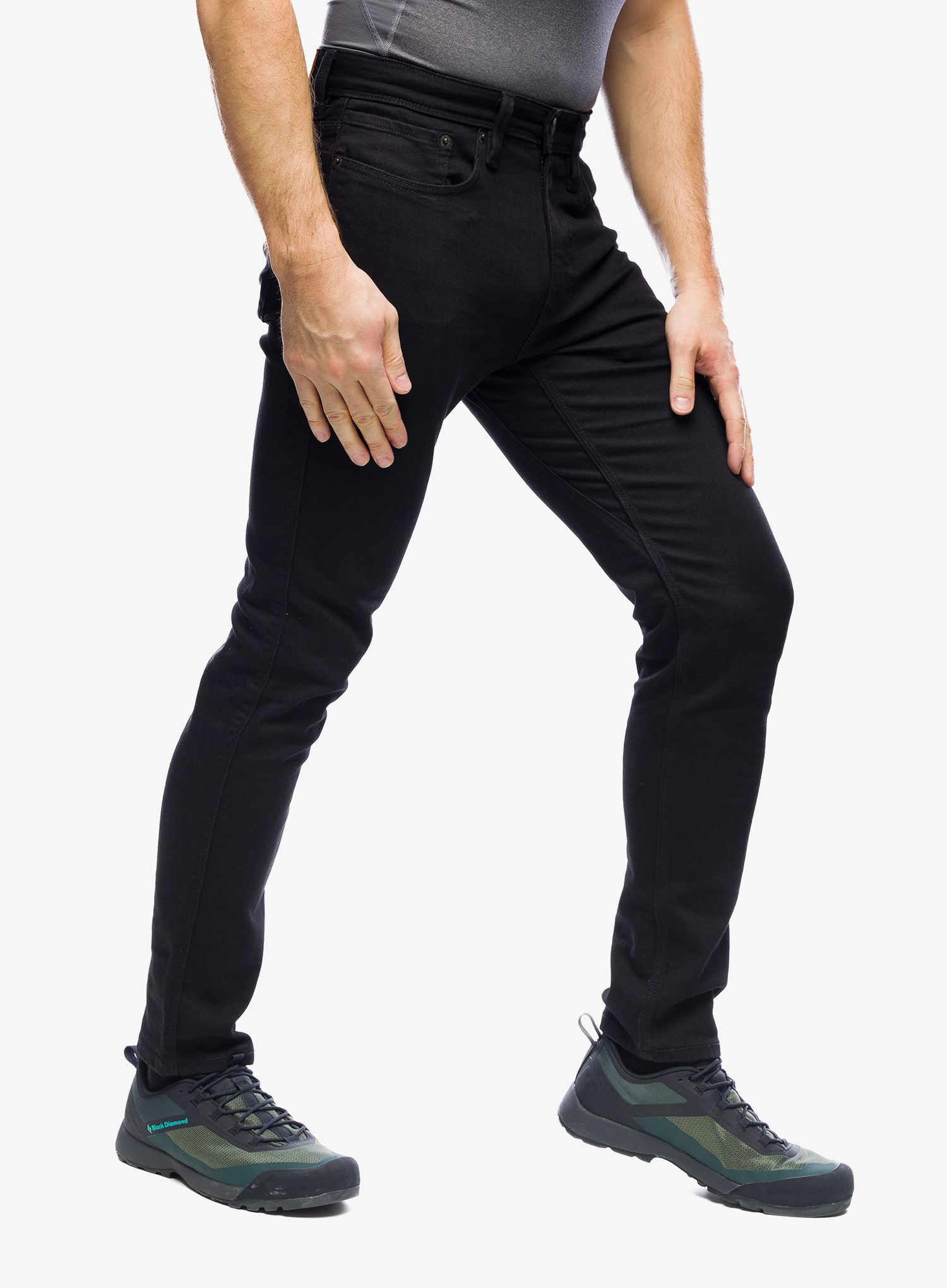 Hlače DUER Performance Denim Slim - black