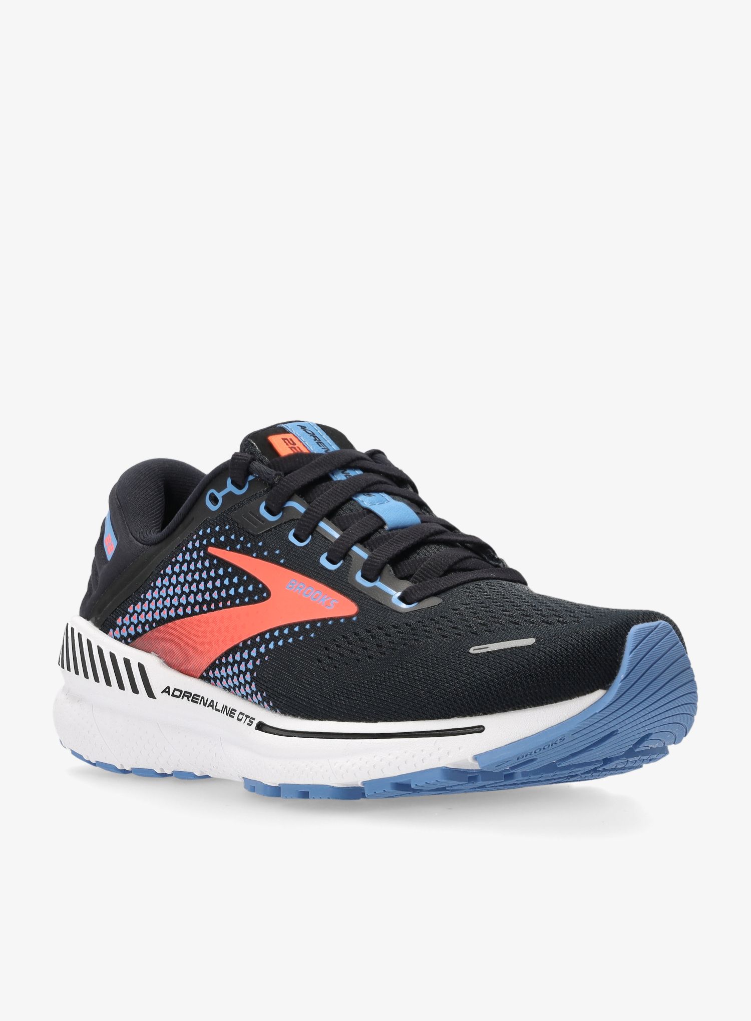 Ženske tenisice za trčanje Brooks Adrenaline GTS 22 - black/lake blue/coral