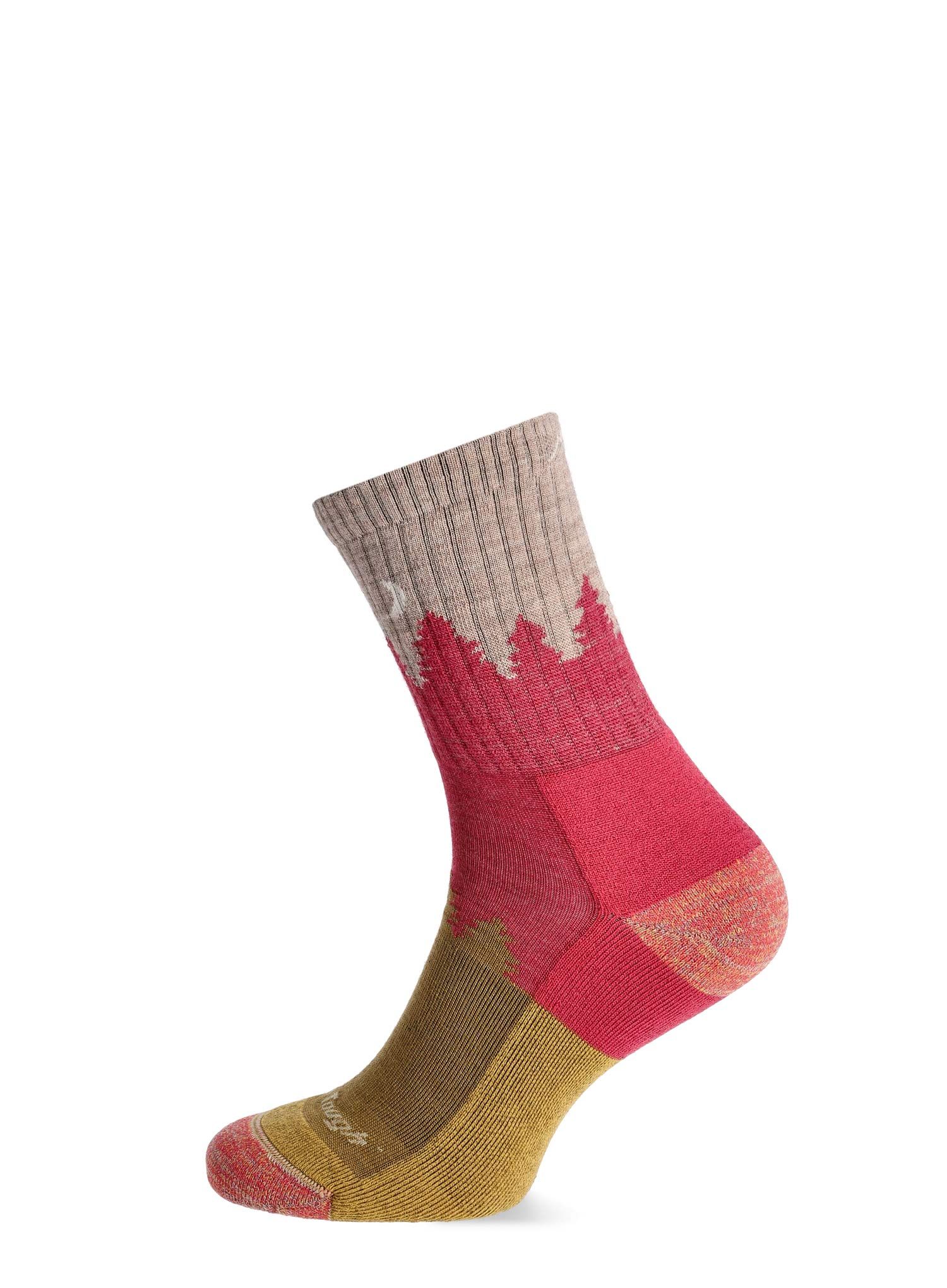 Ženske čarape Darn Tough Treeline Micro Crew Midweight with Cushion - cranberry