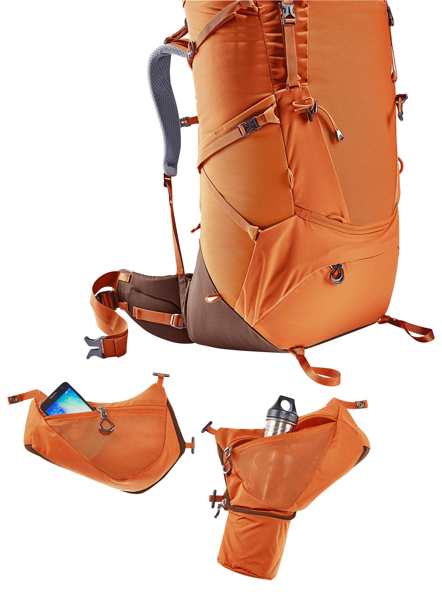 Ženski trekking ruksak Deuter Aircontact 65+10 SL - chestnut/umbra