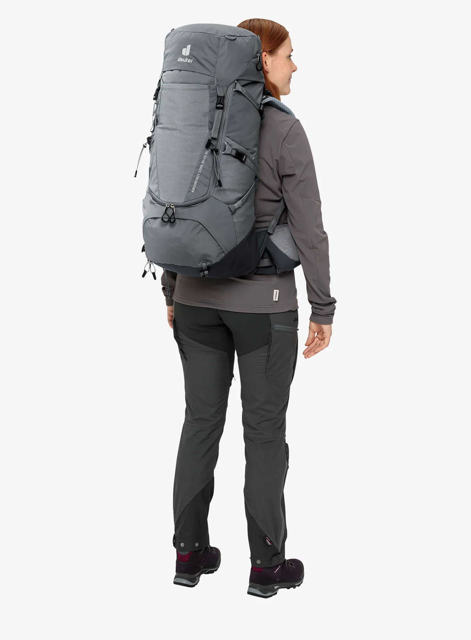 Ženski trekking ruksak Deuter Aircontact Core 45 + 10 SL - graphite/black