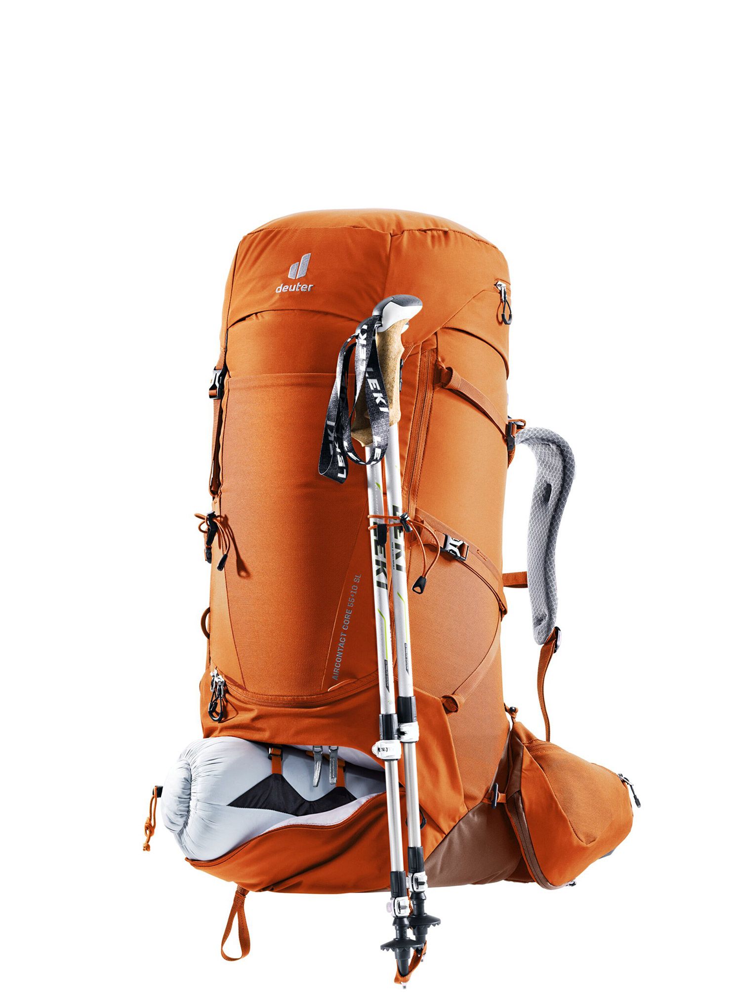 Ženski trekking ruksak Deuter Aircontact Core 55+10 SL - chestnut/umbra