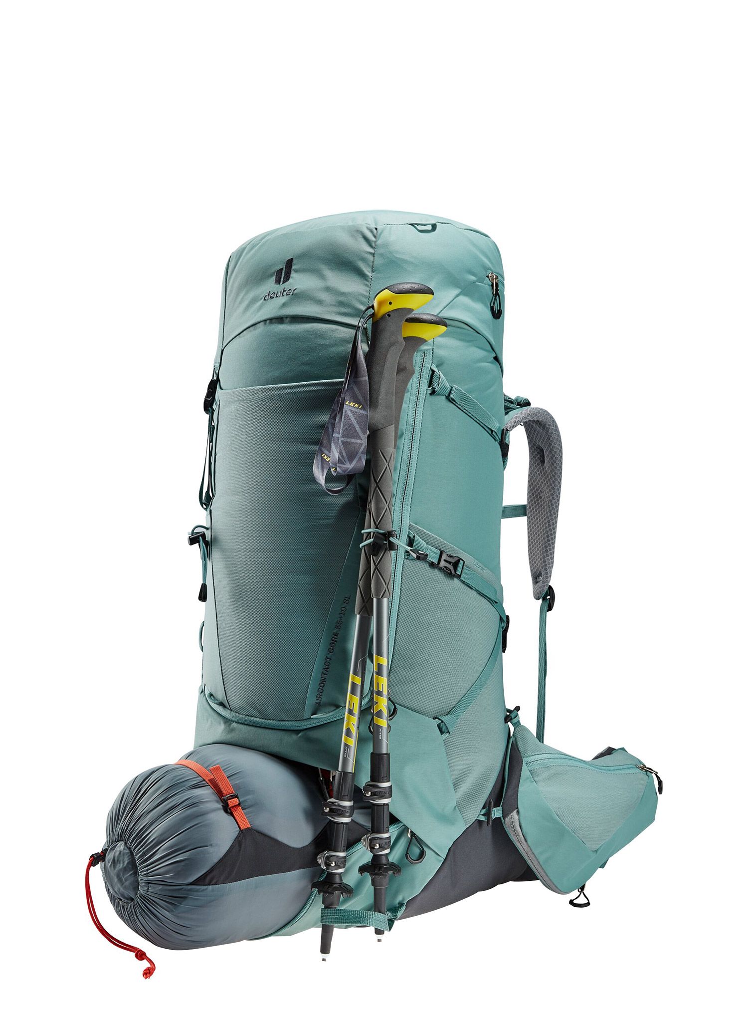 Ženski trekking ruksak Deuter Aircontact Core 55+10 SL - jade/graphit