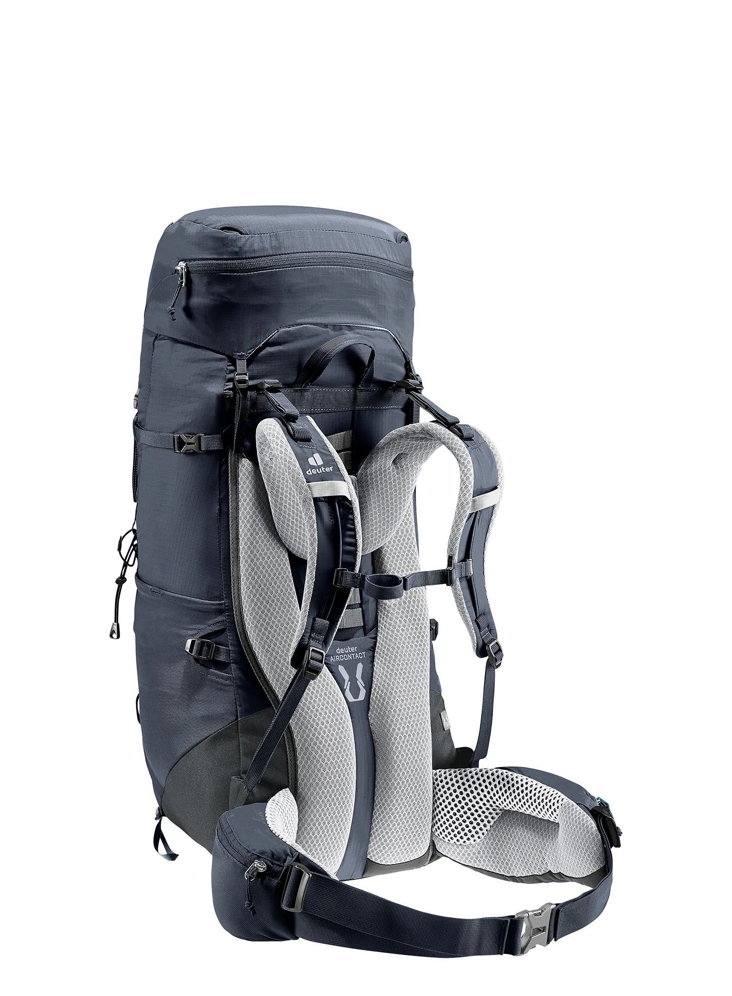 Ženski trekking ruksak Deuter Aircontact Lite 45 + 10 SL - black/graphite