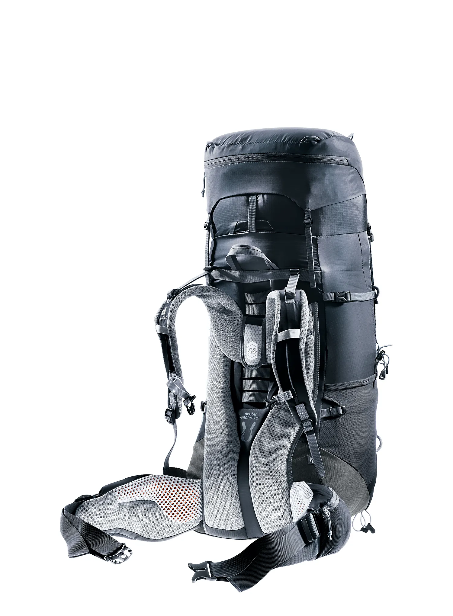 Ženski trekking ruksak Deuter Aircontact Lite 45 + 10 SL - black/graphite