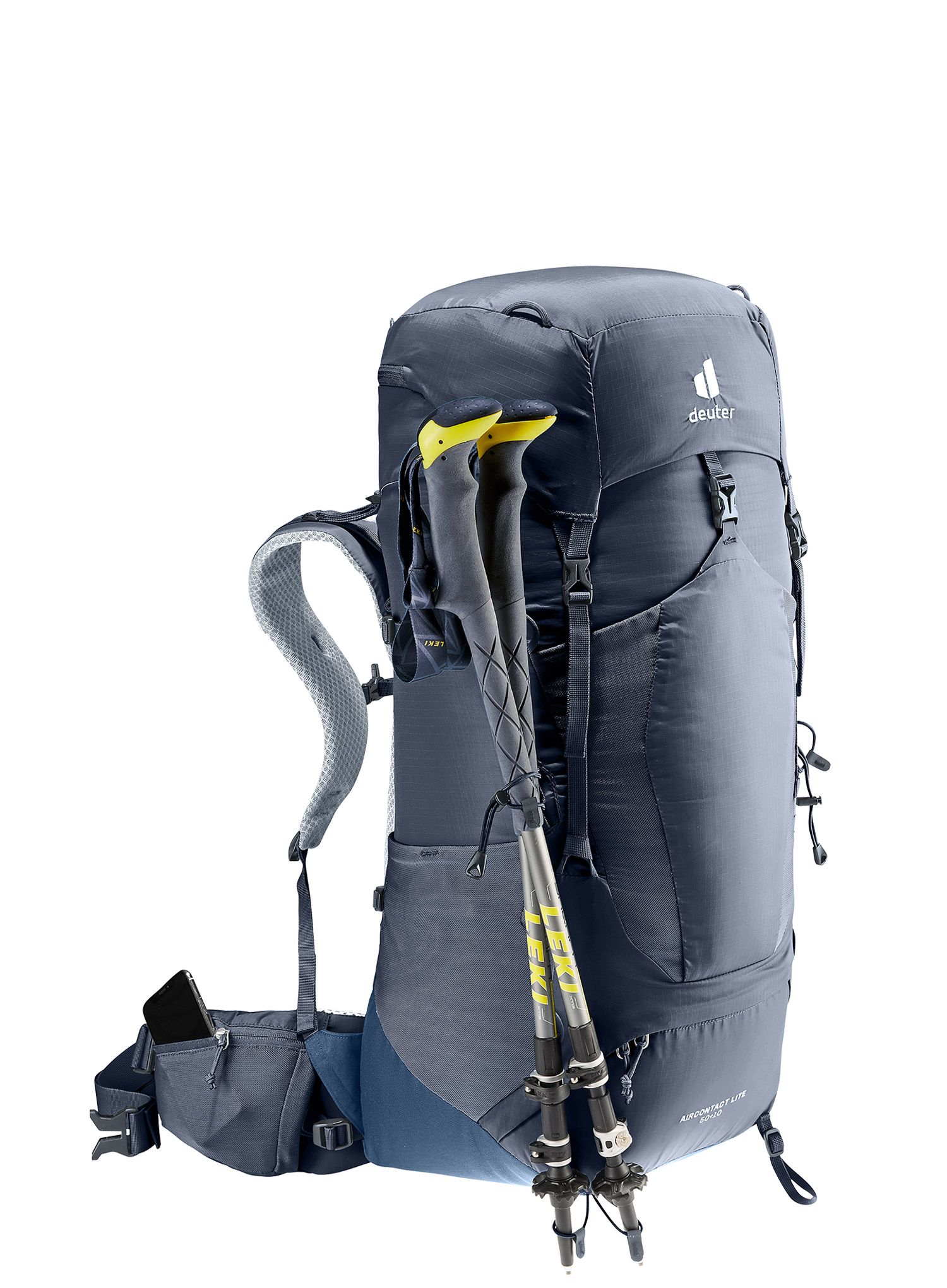 Trekking ruksak Deuter Aircontact Lite 50 + 10 - black/marine