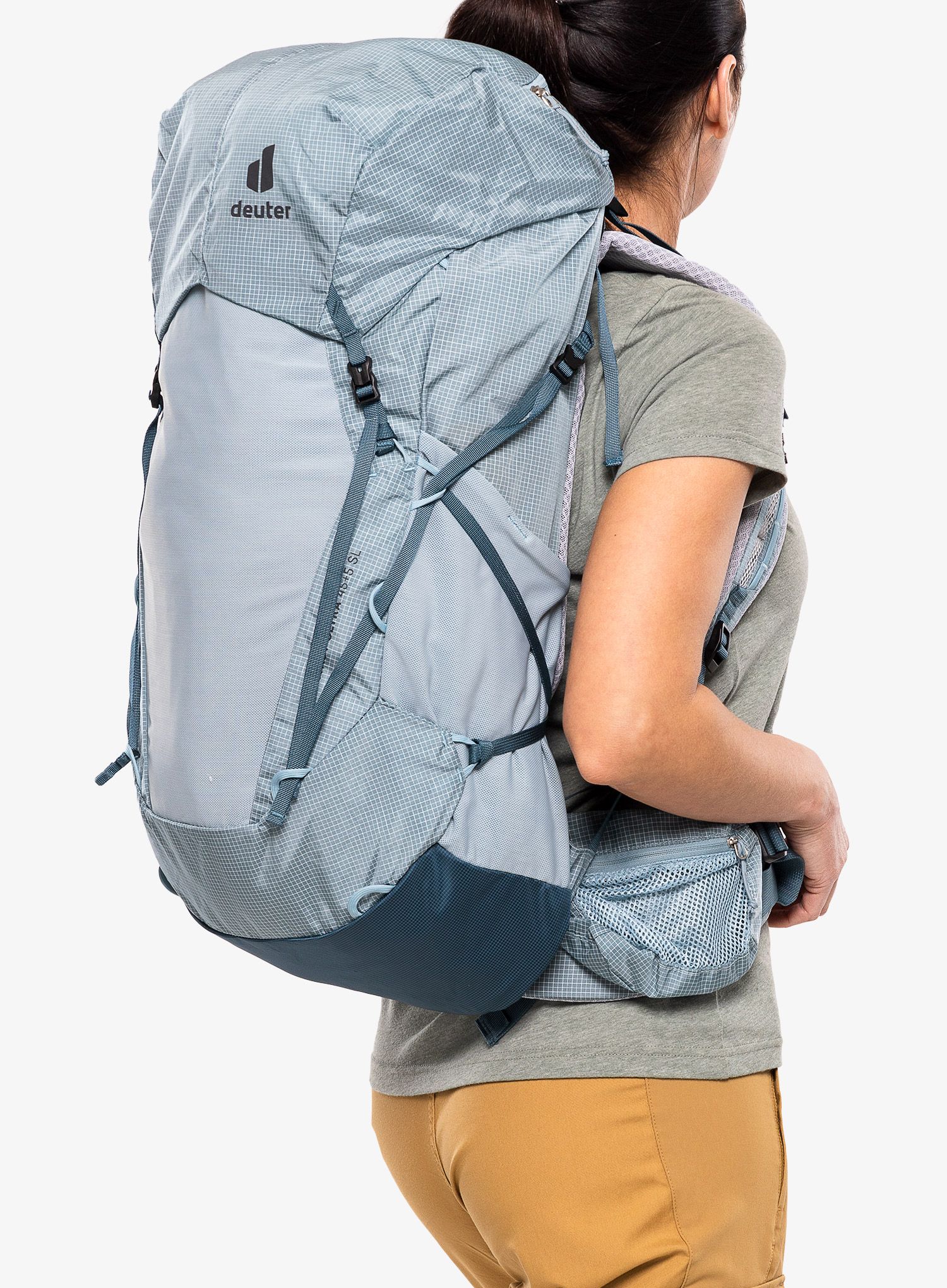 Ženski trekking ruksak Deuter Aircontact Ultra 45+5 SL - dusk/atlantic