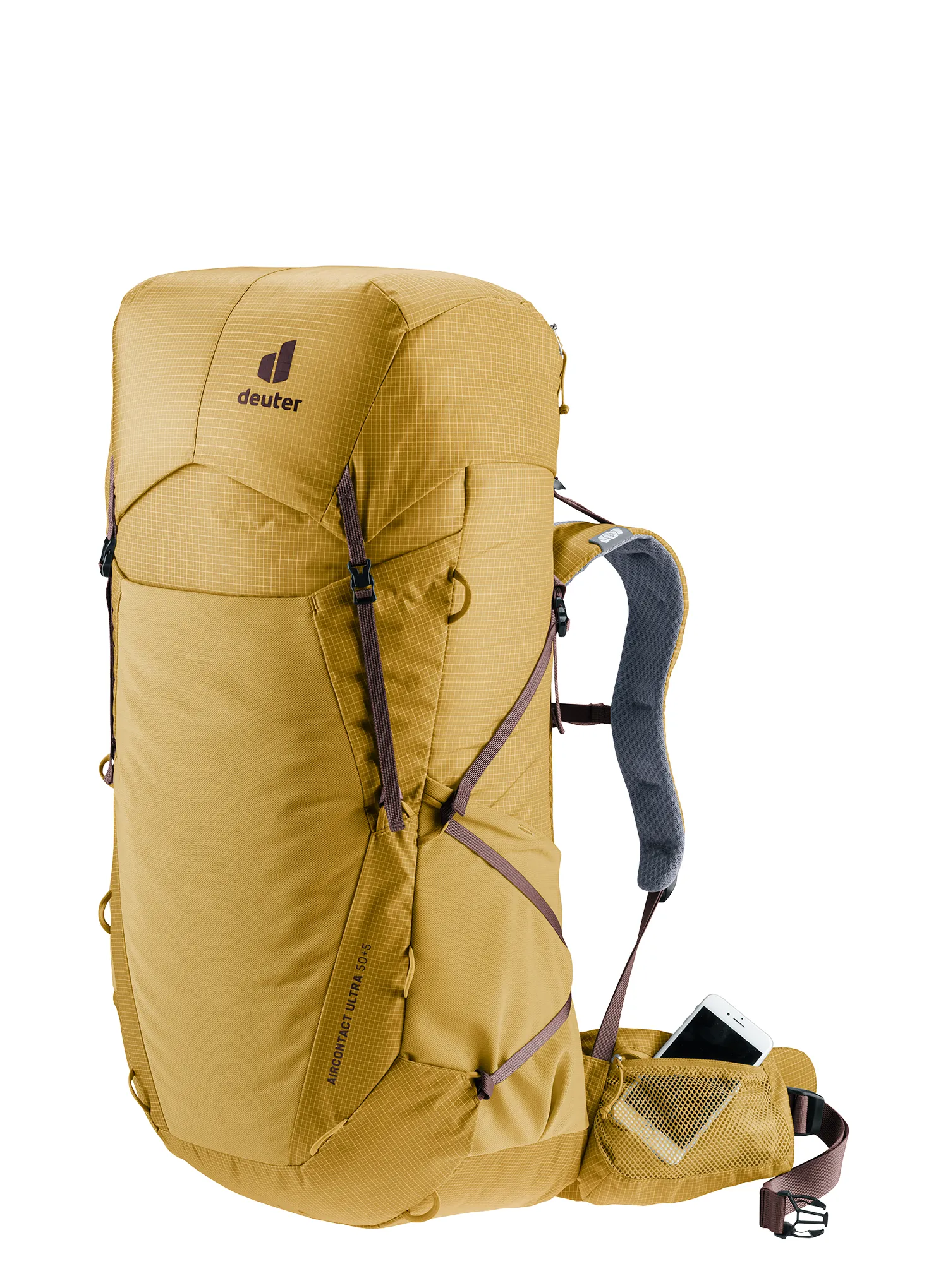 Trekking ruksak Deuter Aircontact Ultra 50 + 5 - savanna/raisin