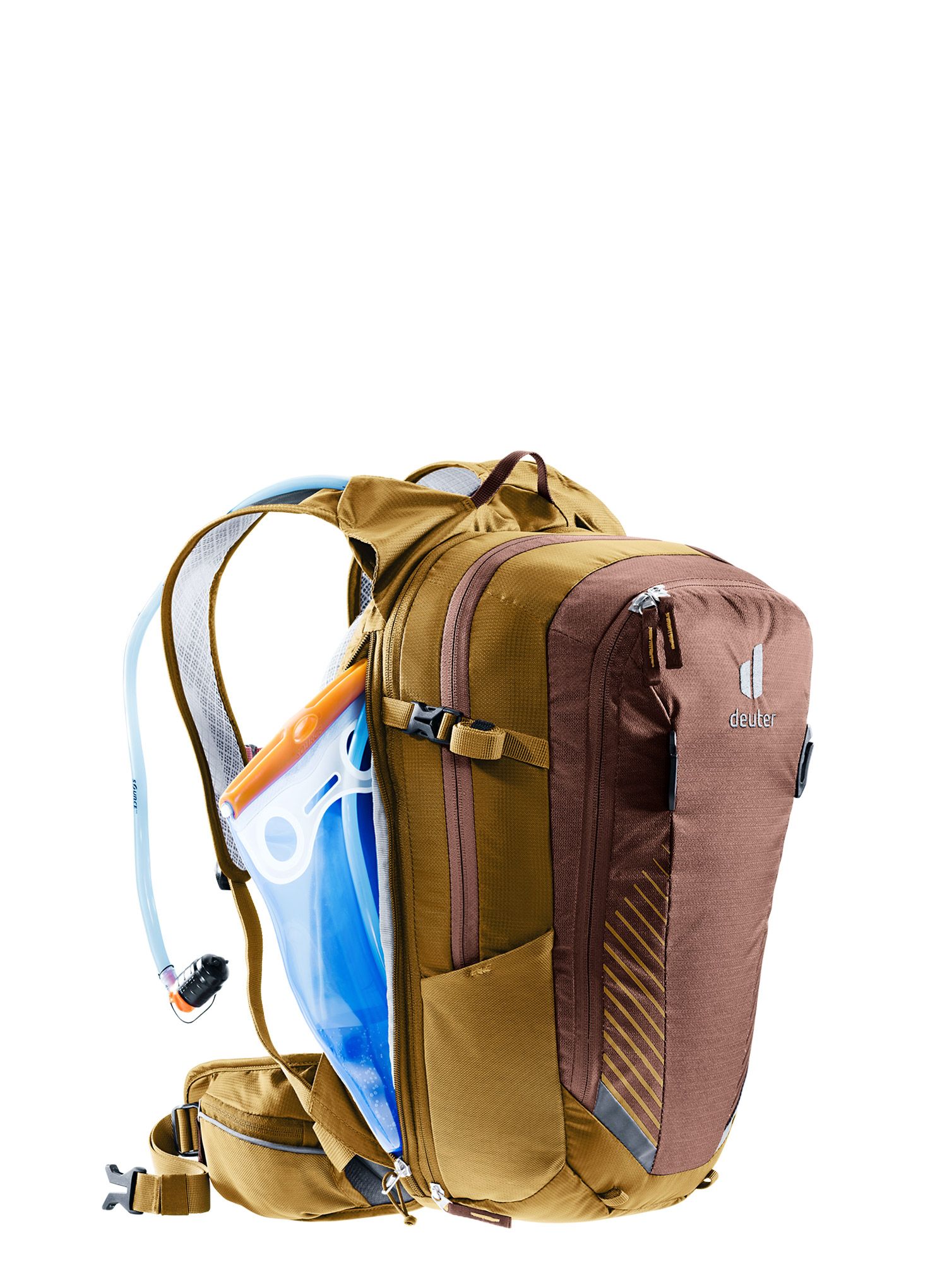 Ženski biciklistički ruksak Deuter Compact EXP 12 SL - raisin/almond