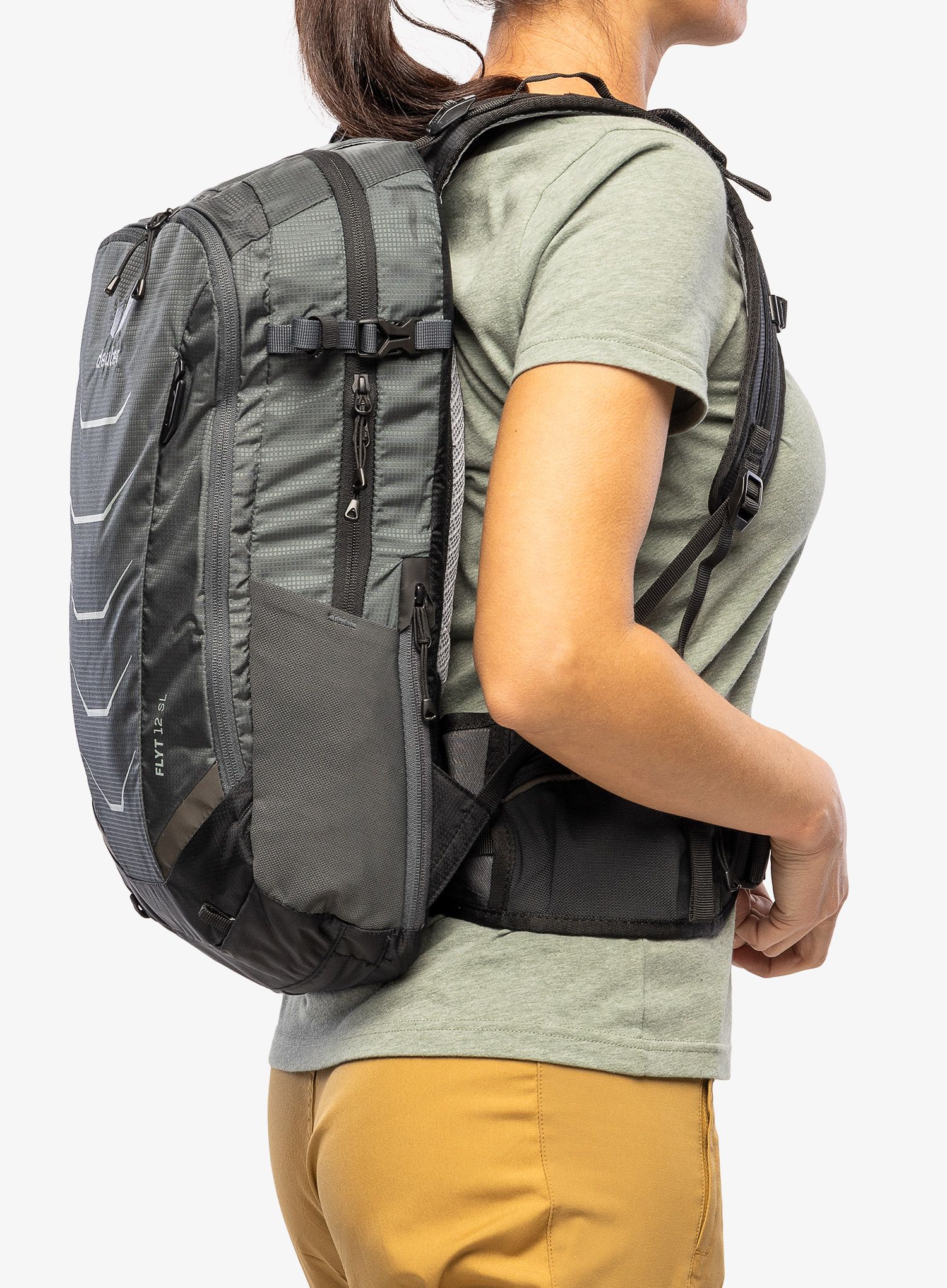Ženski biciklistički ruksak Deuter Flyt 12 SL - graphite/black