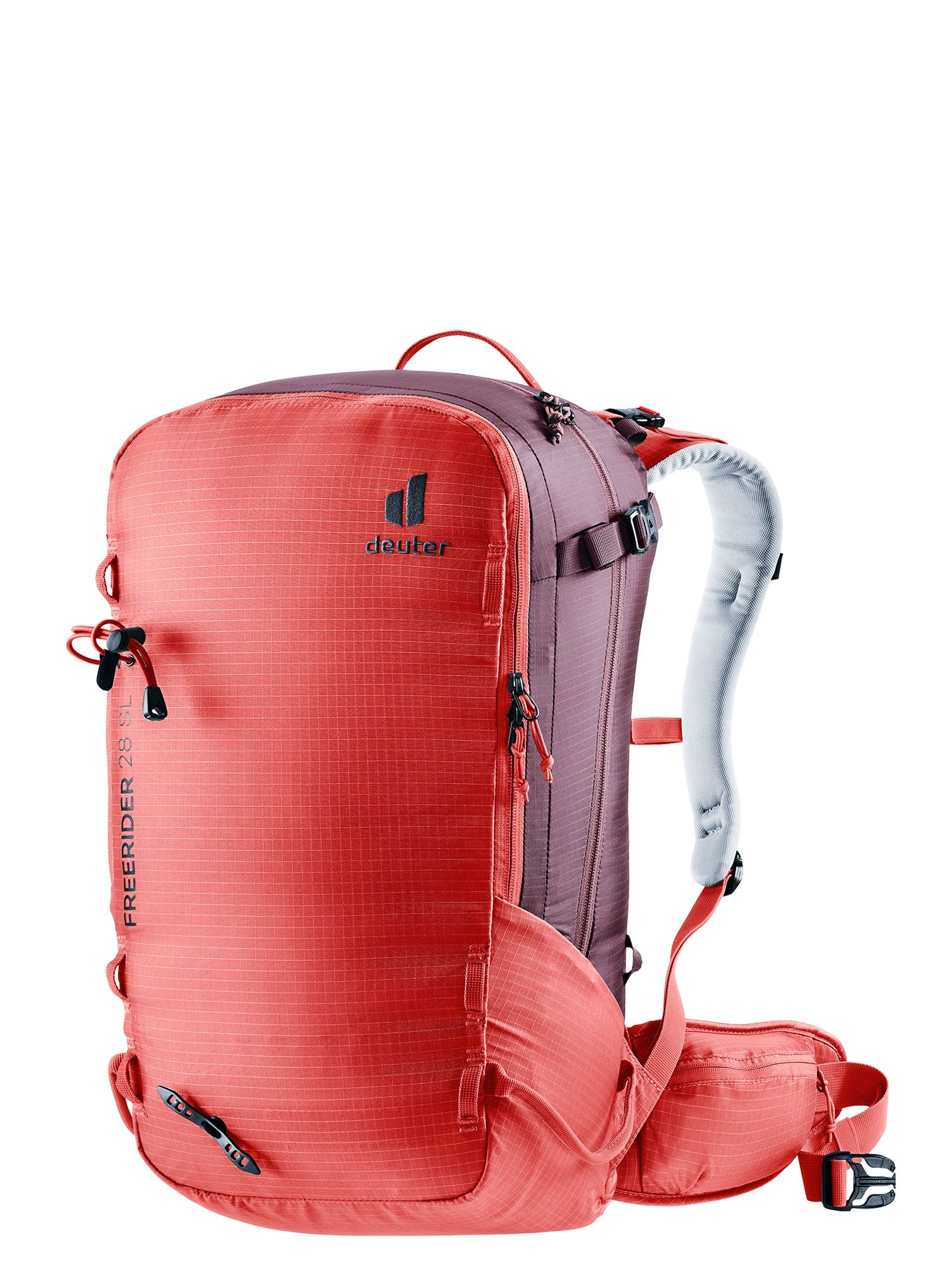Ruksak za turno skijanje Deuter Freerider 28 SL - currant/maron