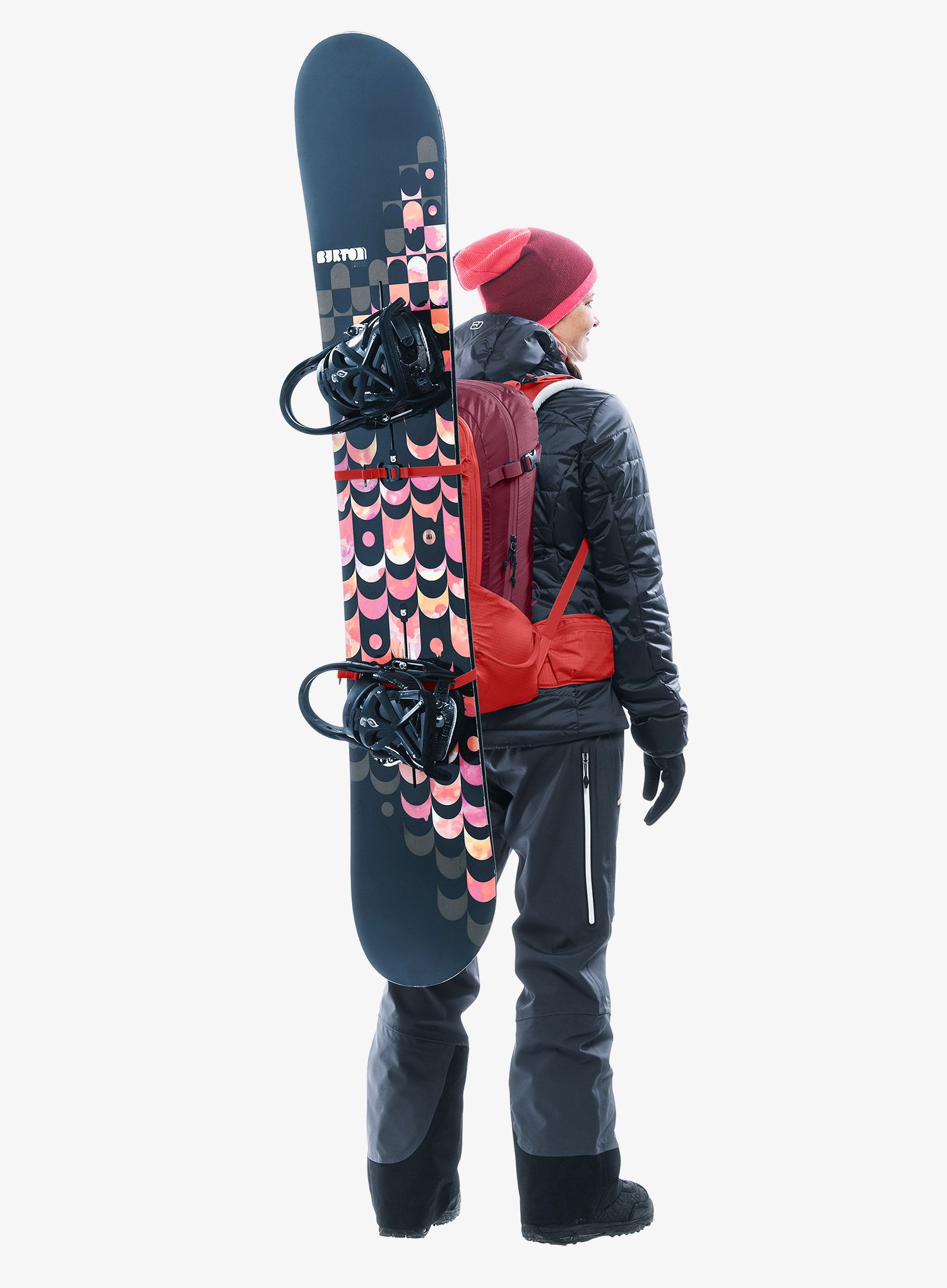 Ruksak za turno skijanje Deuter Freerider 28 SL - currant/maron