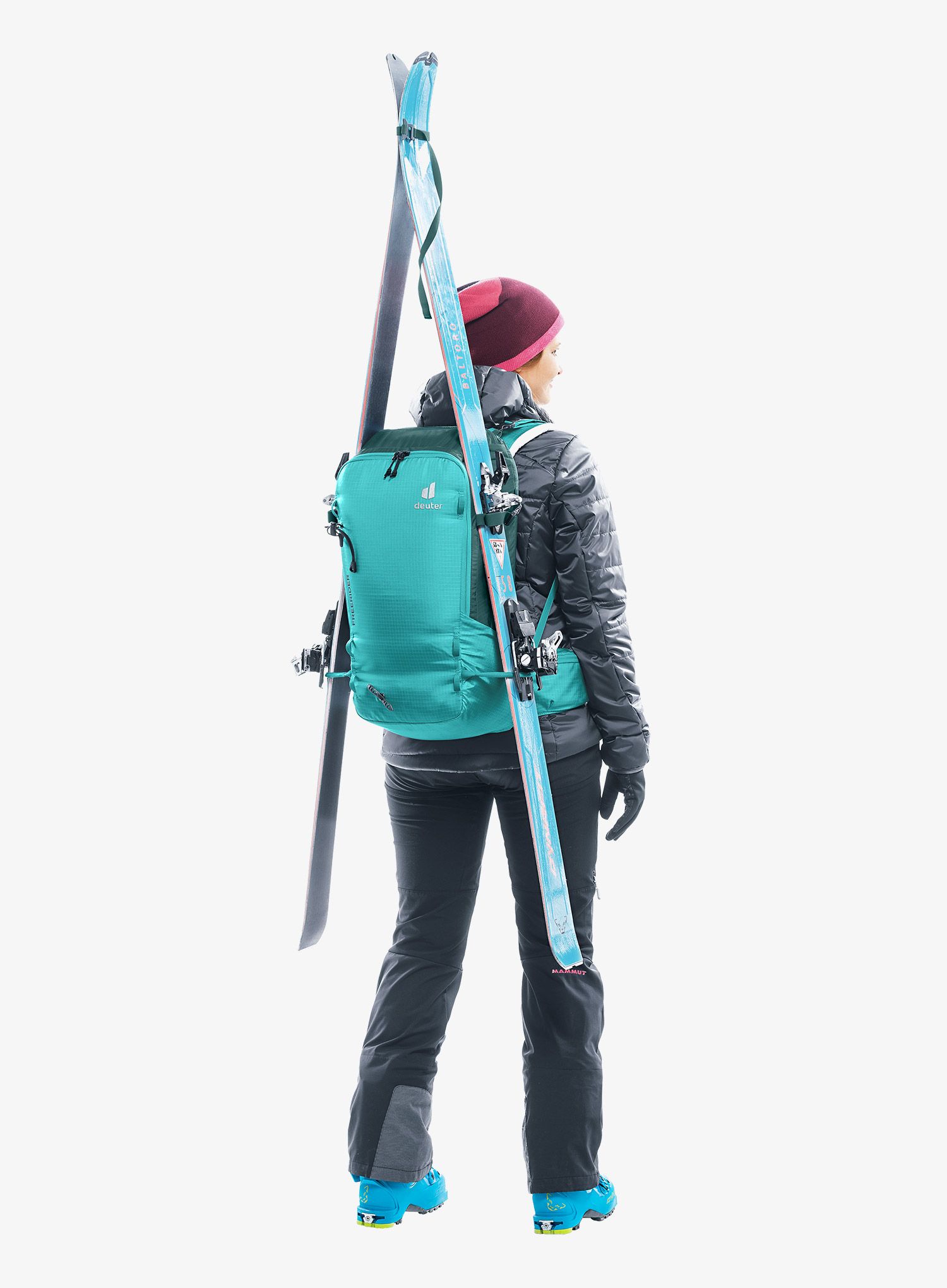 Ruksak za turno skijanje Deuter Freerider 28 SL - dust blue/deep sea