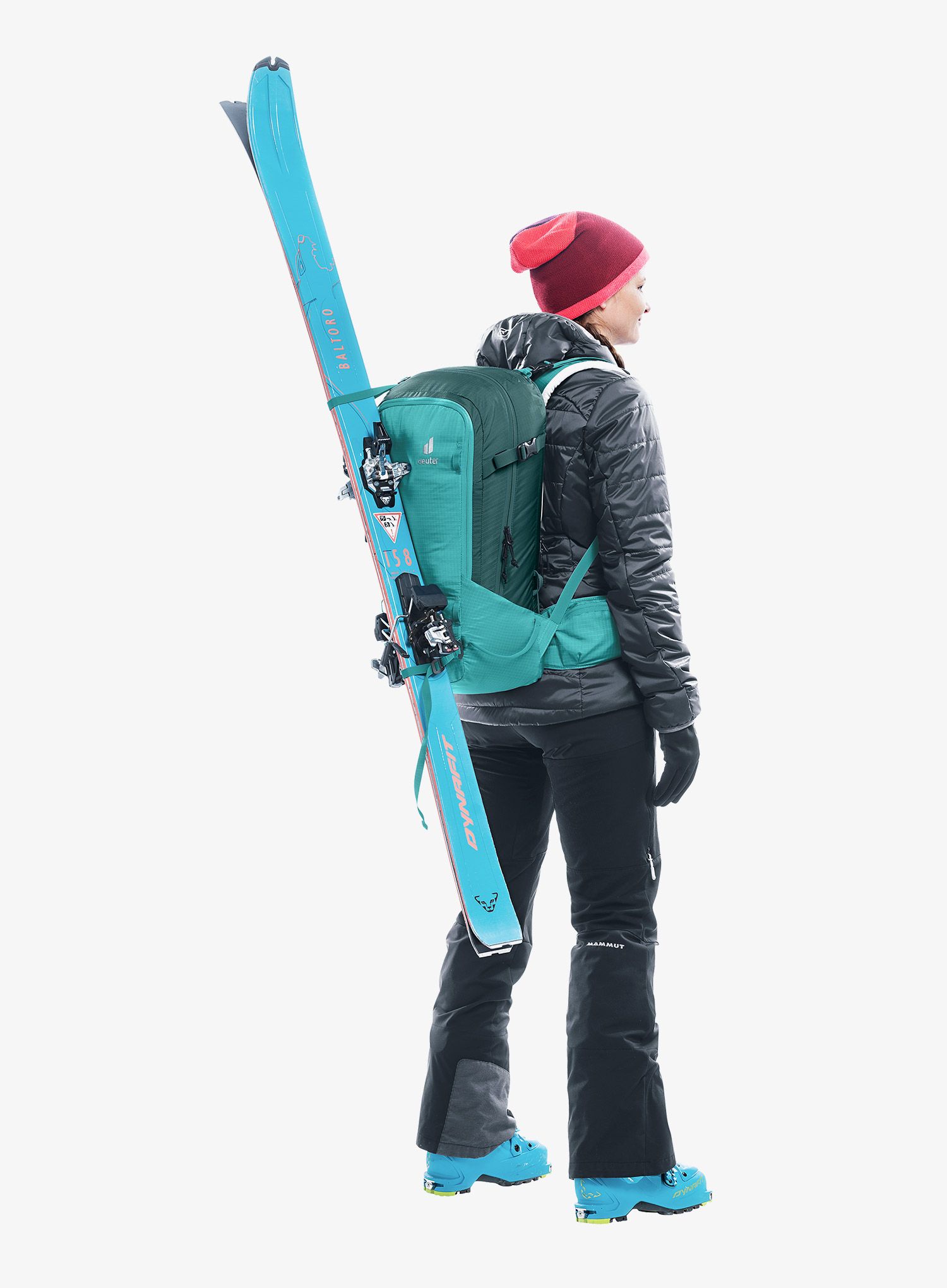 Ruksak za turno skijanje Deuter Freerider 28 SL - dust blue/deep sea