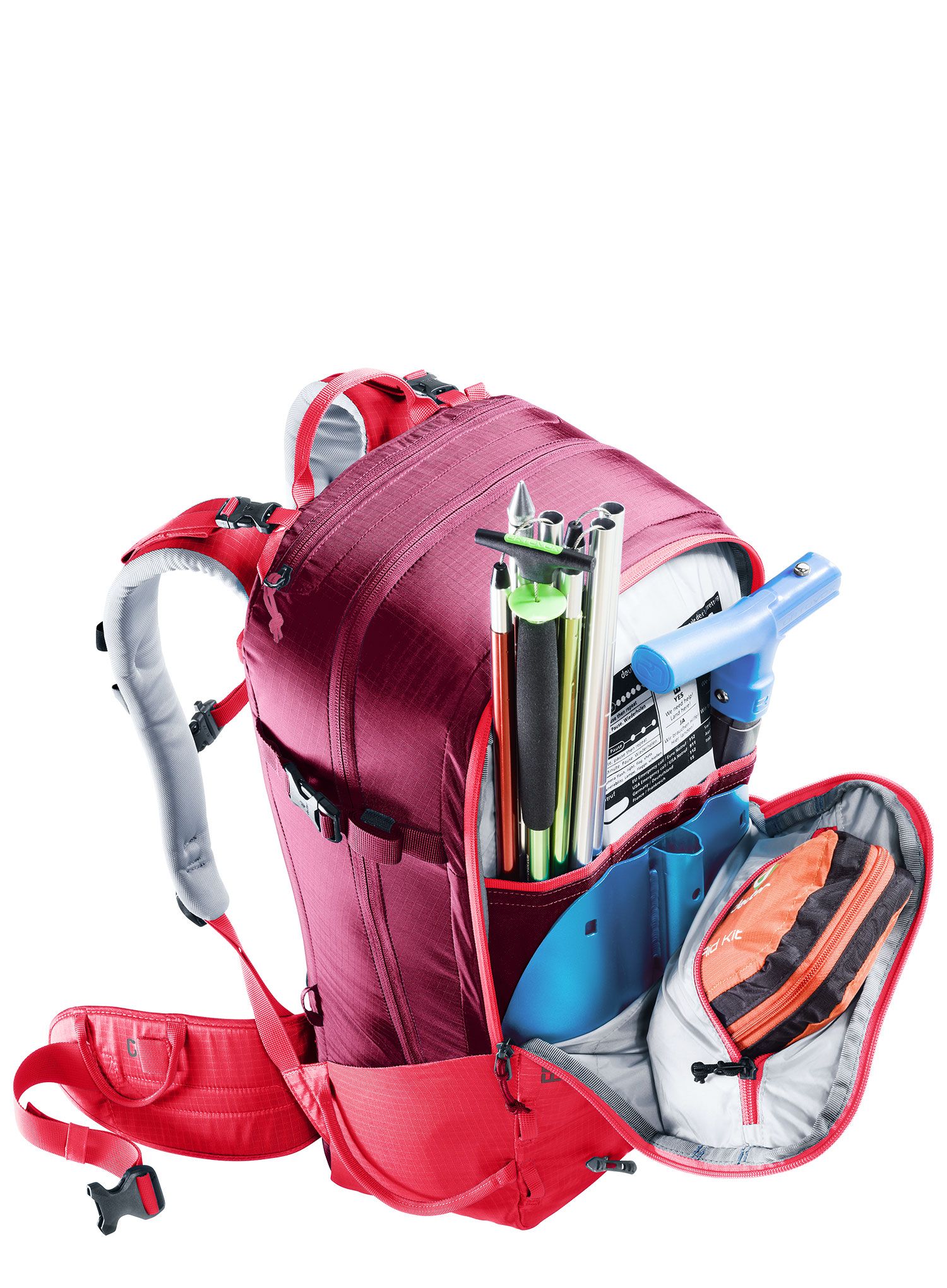 Ruksak za turno skijanje Deuter Freerider 28 SL - hibiscus/ruby
