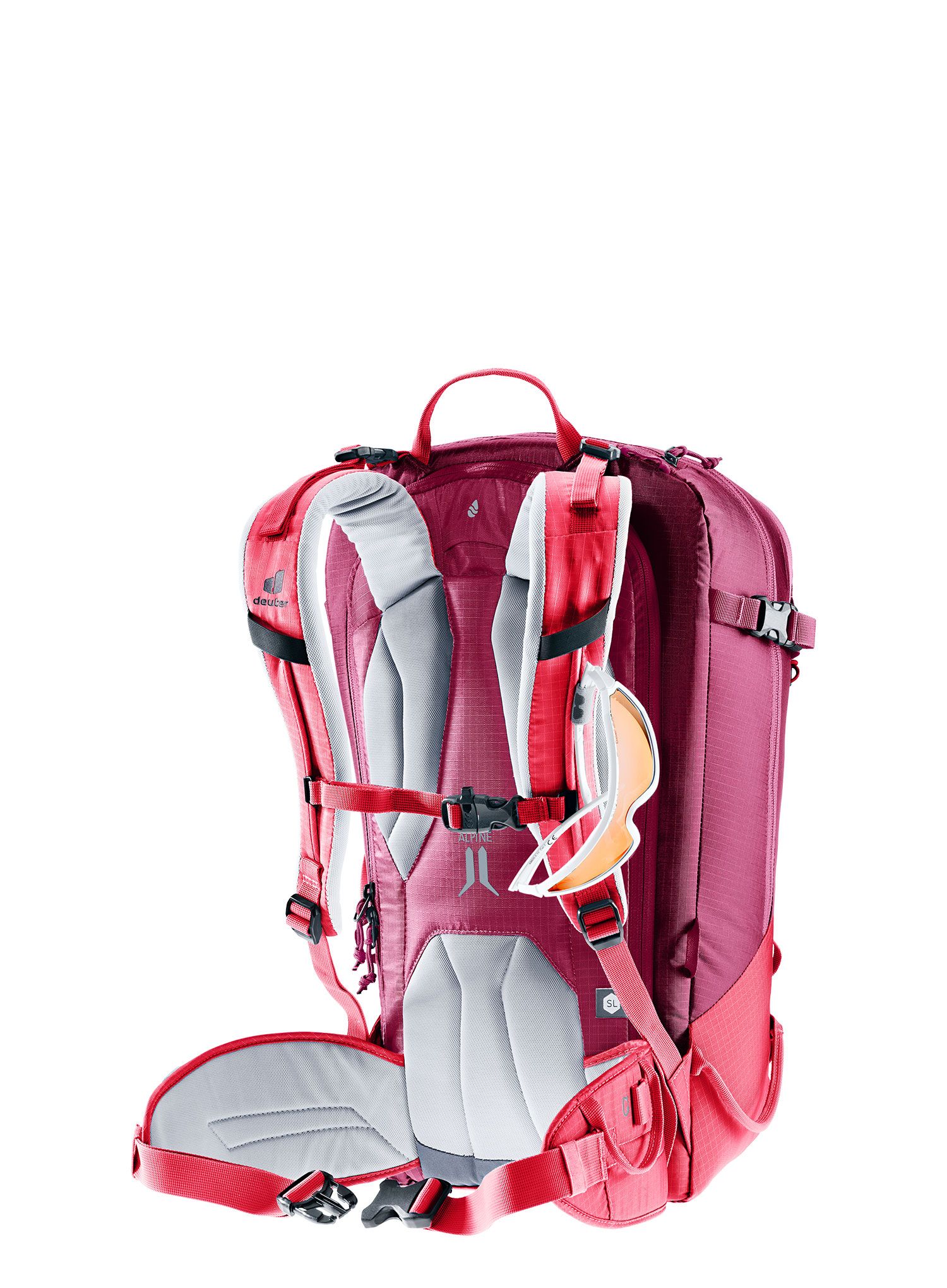 Ruksak za turno skijanje Deuter Freerider 28 SL - hibiscus/ruby