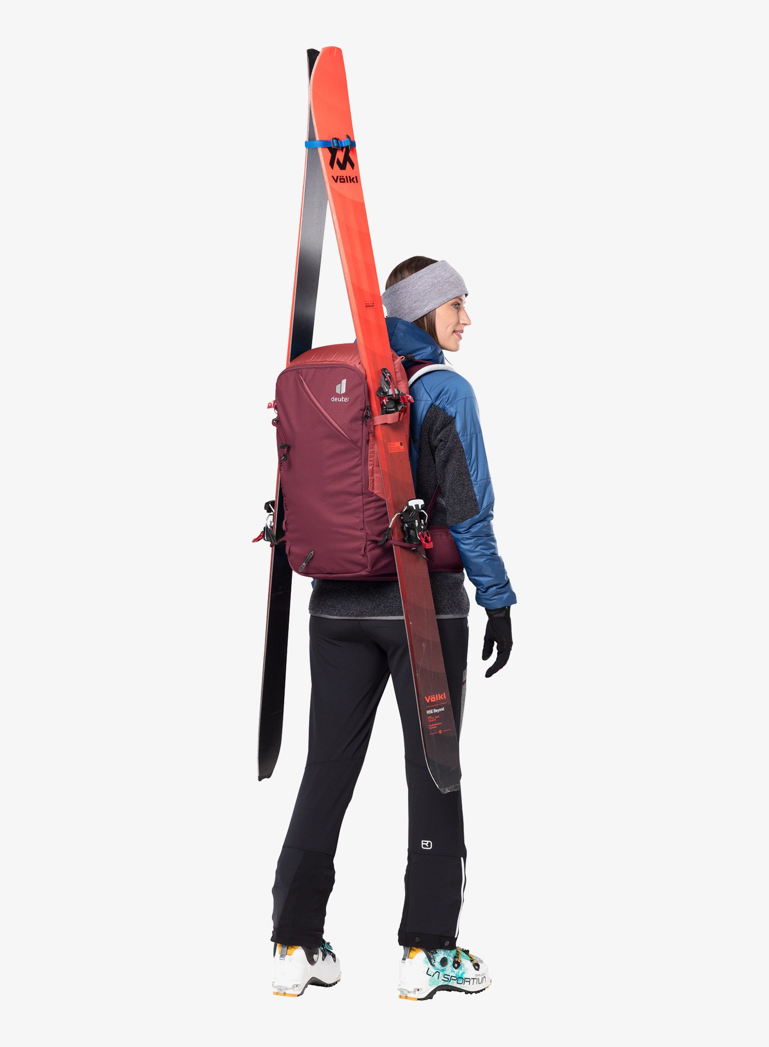 Skijaški ruksak Deuter Freerider Pro 32+ SL - maron/currant