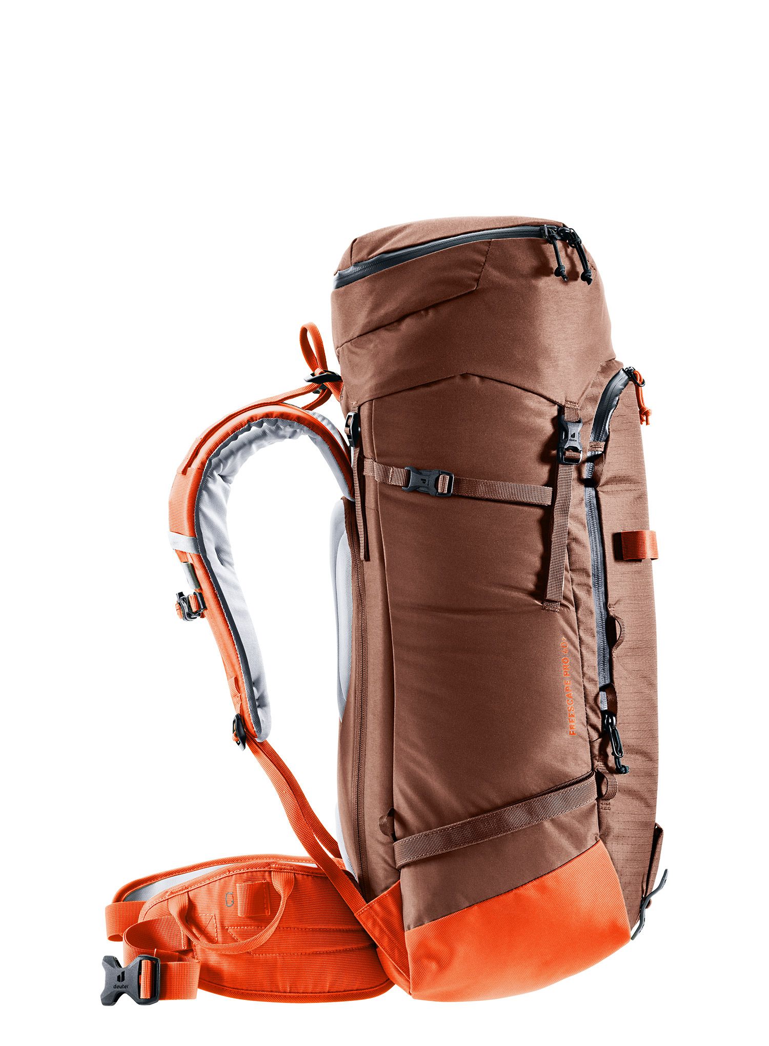Ruksak za turno skijanje Deuter Freescape Pro 40+ - umbra/papaya