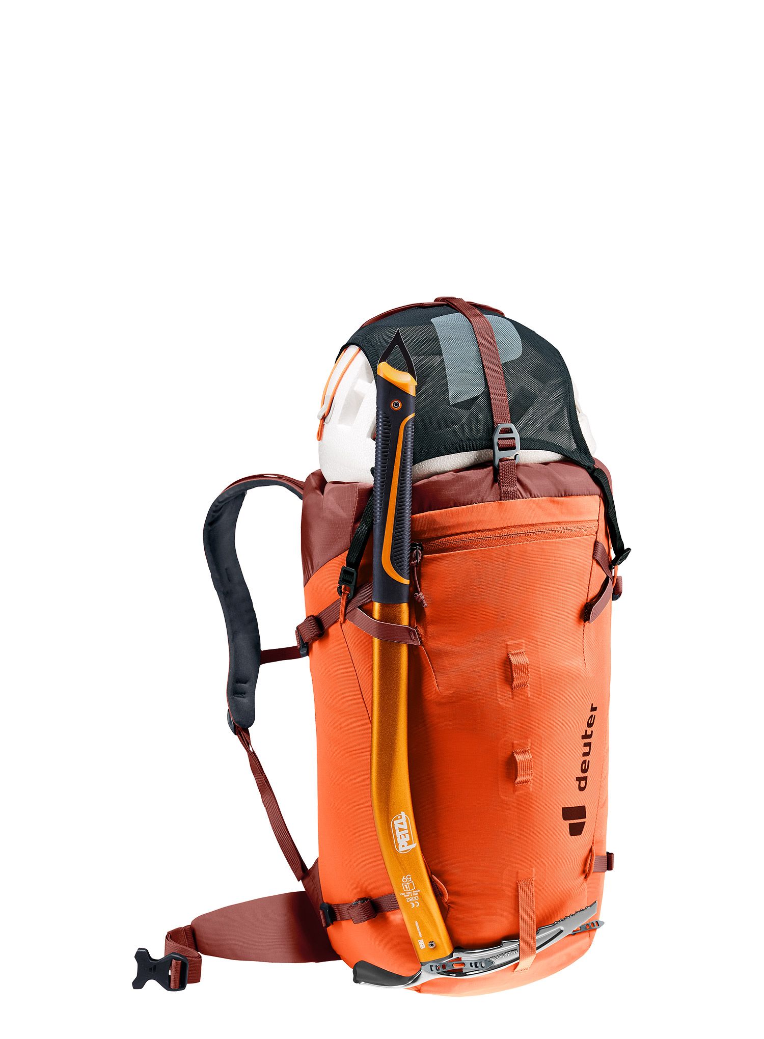 Ženski planinarski ruksak Deuter Guide 28 SL - papaya/redwood